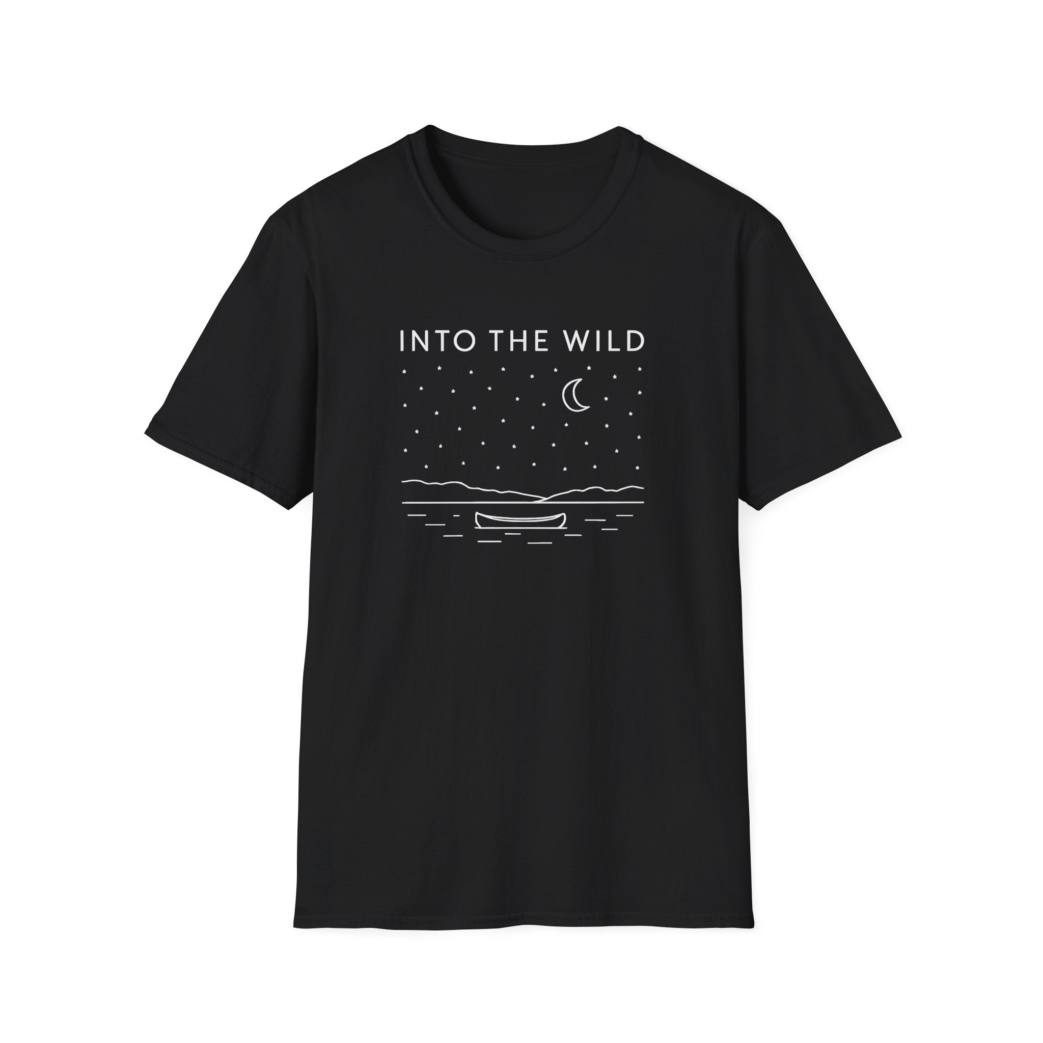 Into The Wild Moonlit Night Boat T-Shirt