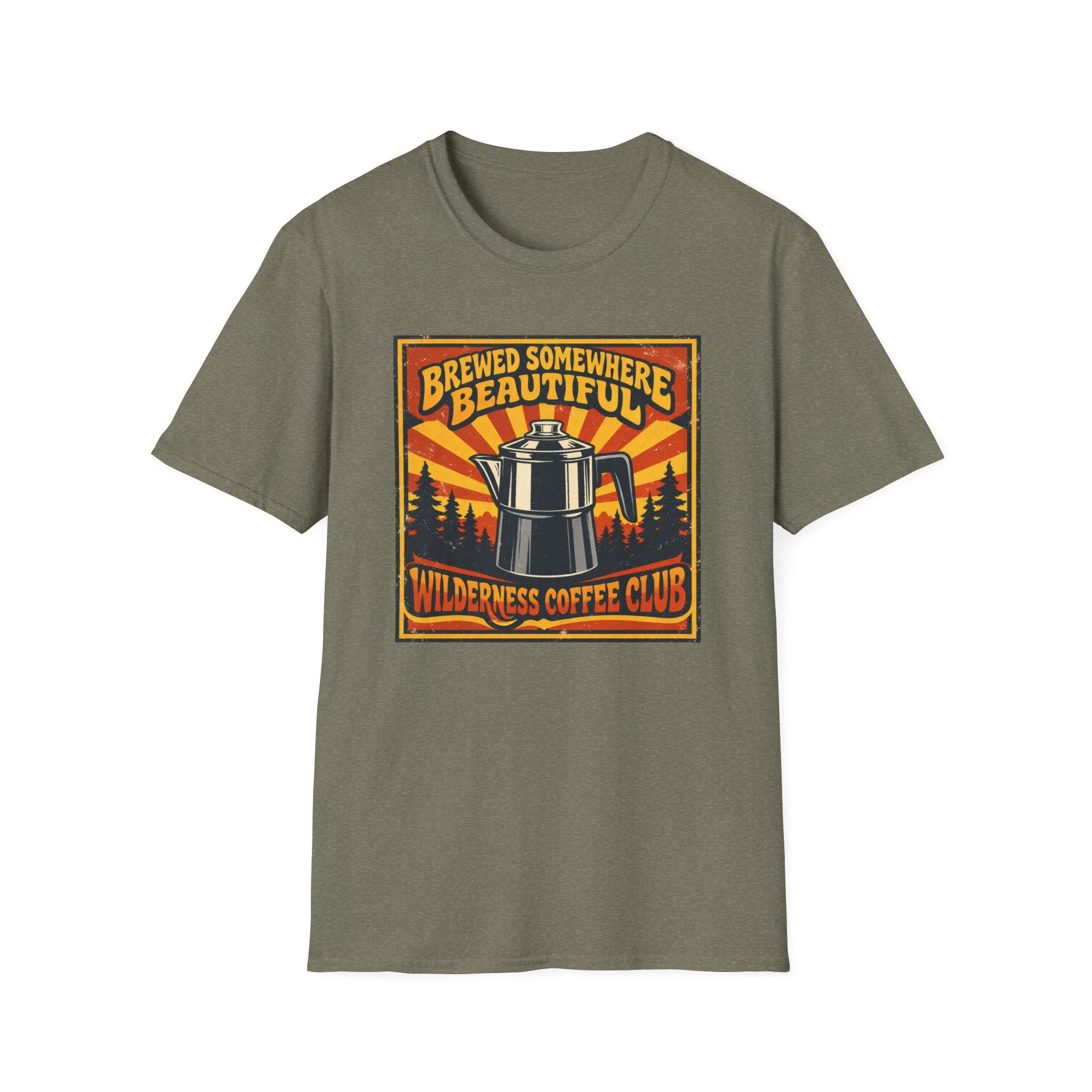 Brewed Somewhere Beautiful Poster Style T-shirt