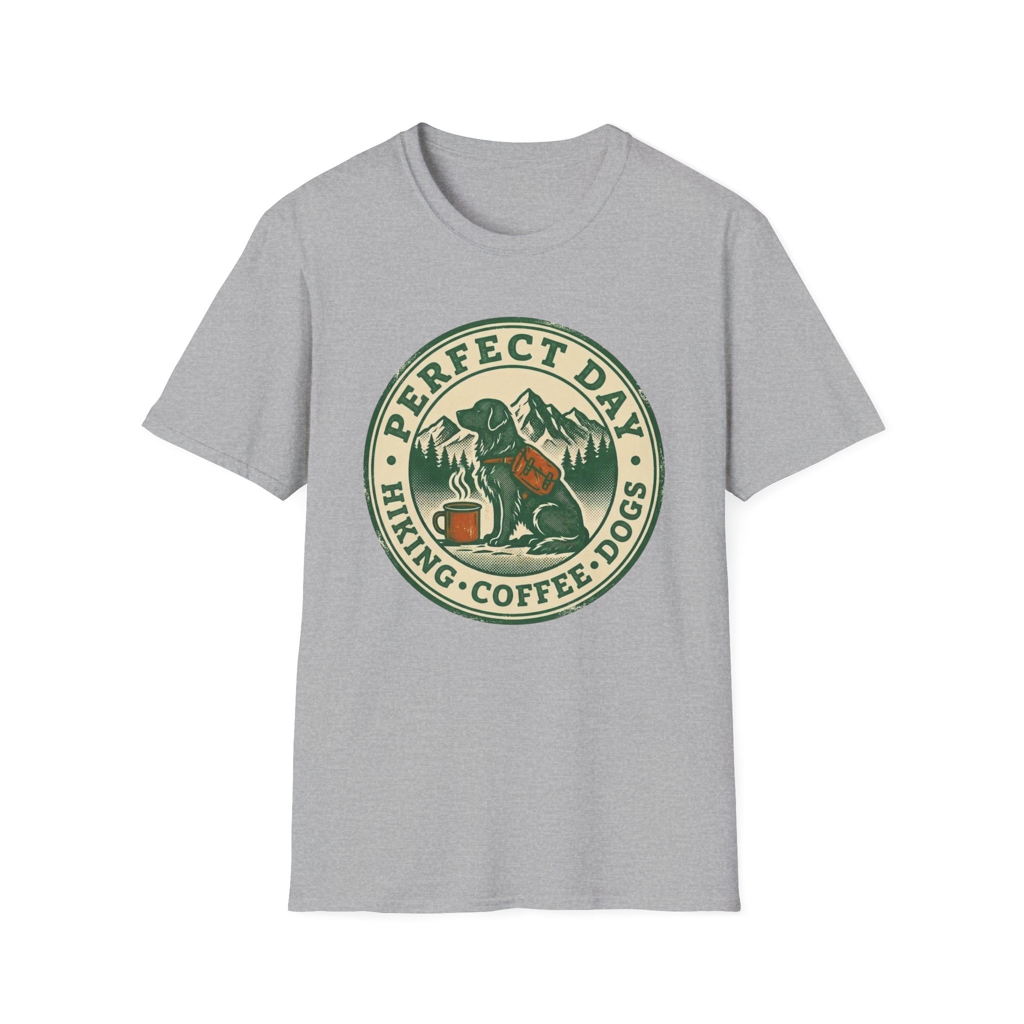 Perfect Day - Hiking Coffee Dogs T-Shirt