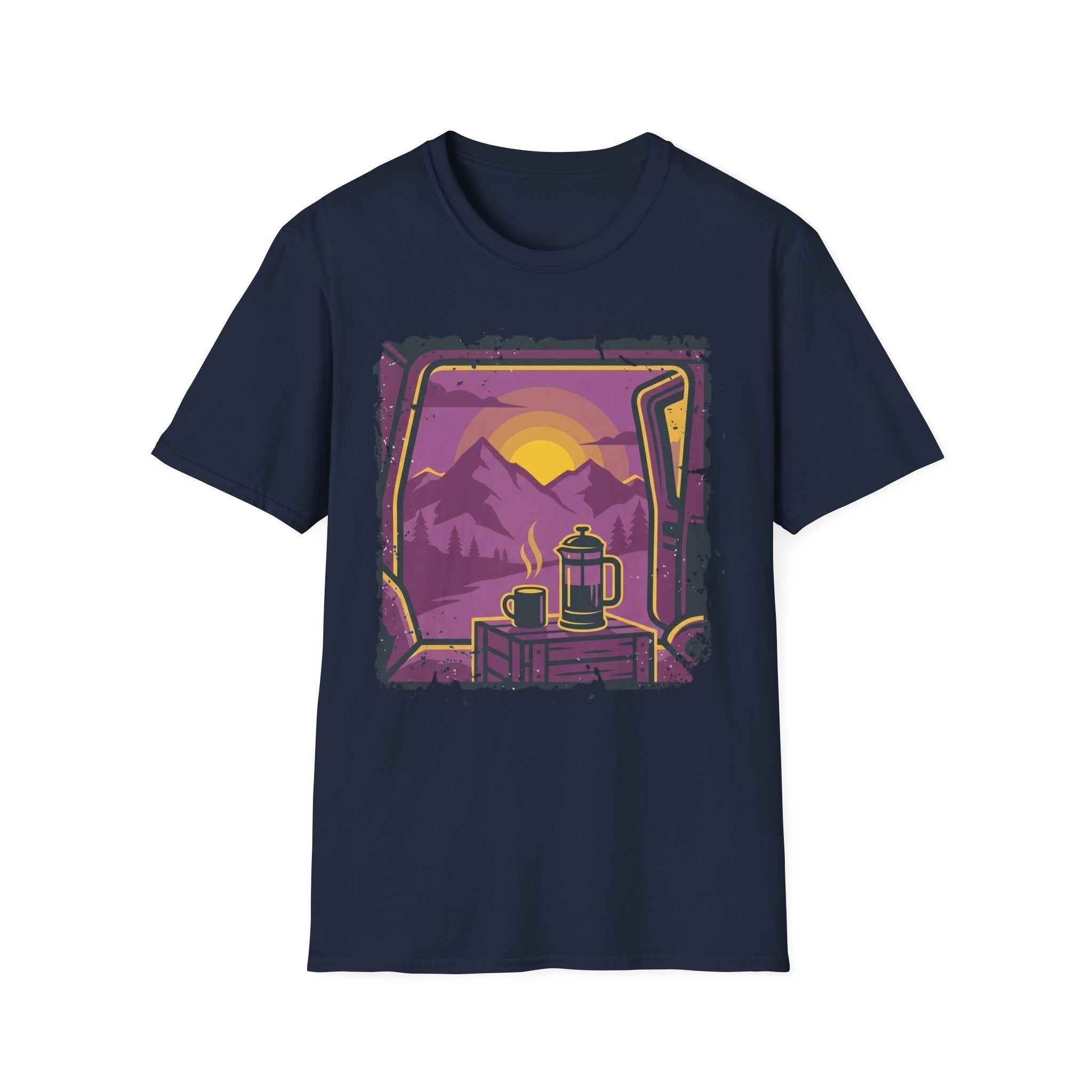Purple Sunset Van Life Coffee French Press T-shirt