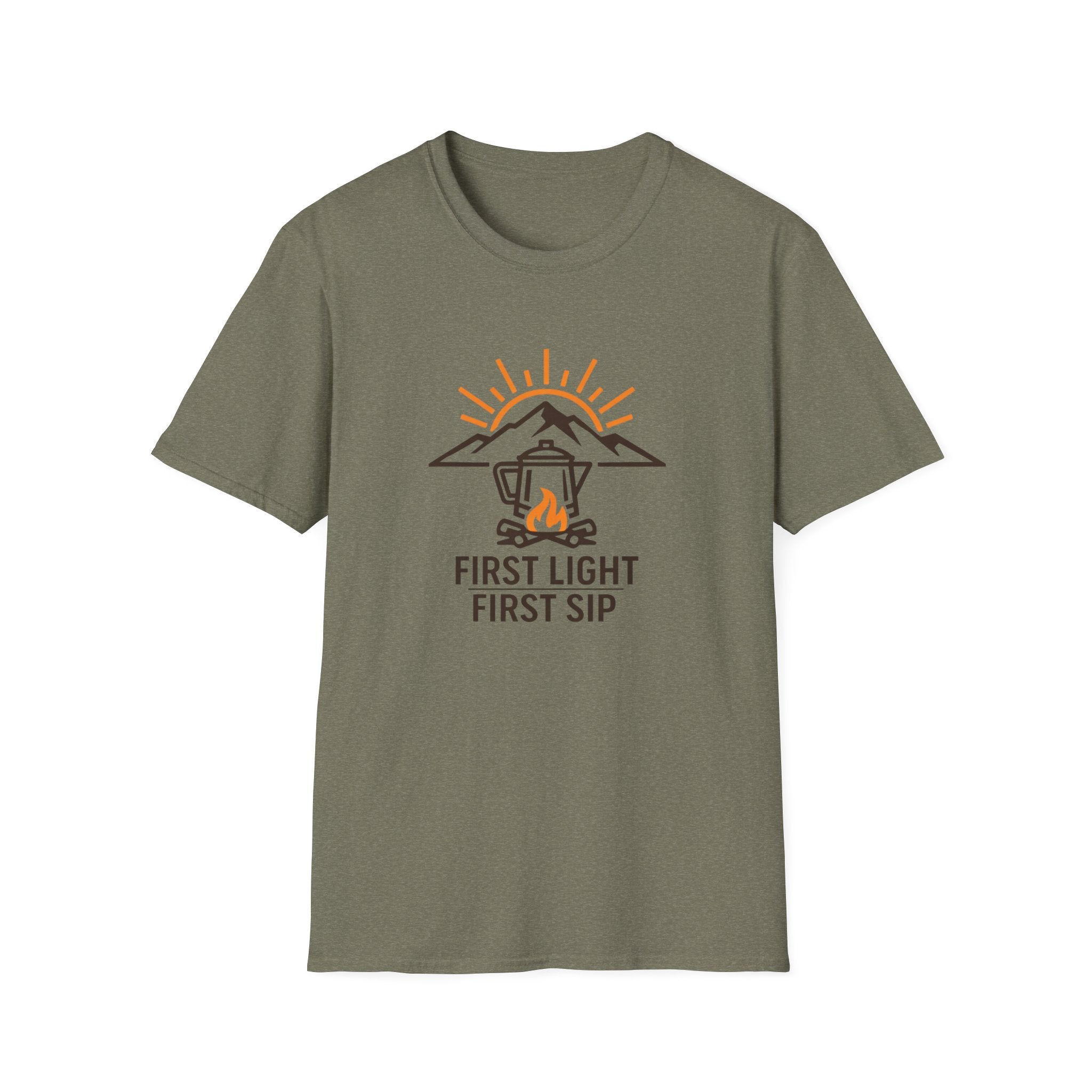 First Light, First Sip Illustration T-Shirt