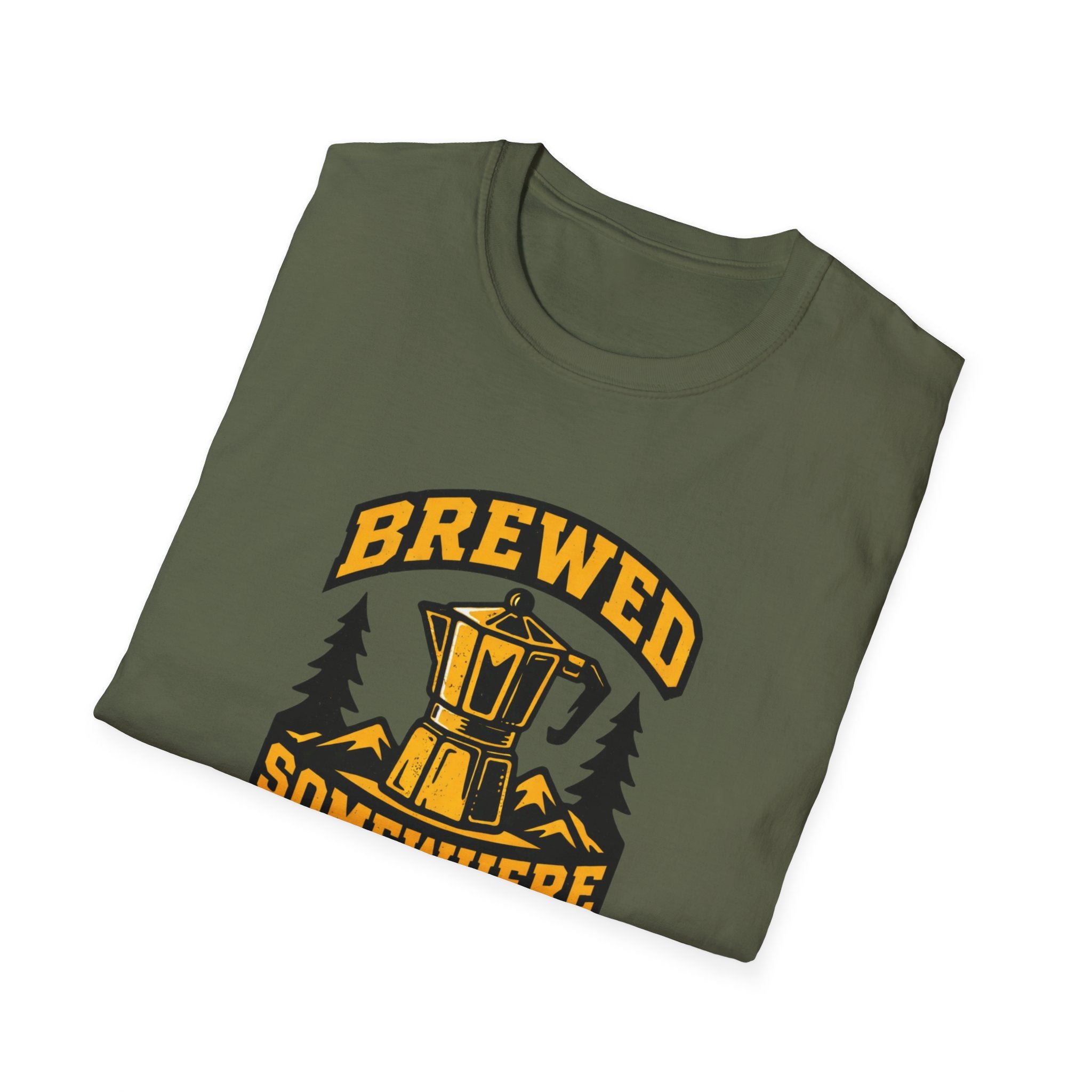 Brewed Somewhere Beautiful Coffee Pot T-Shirt