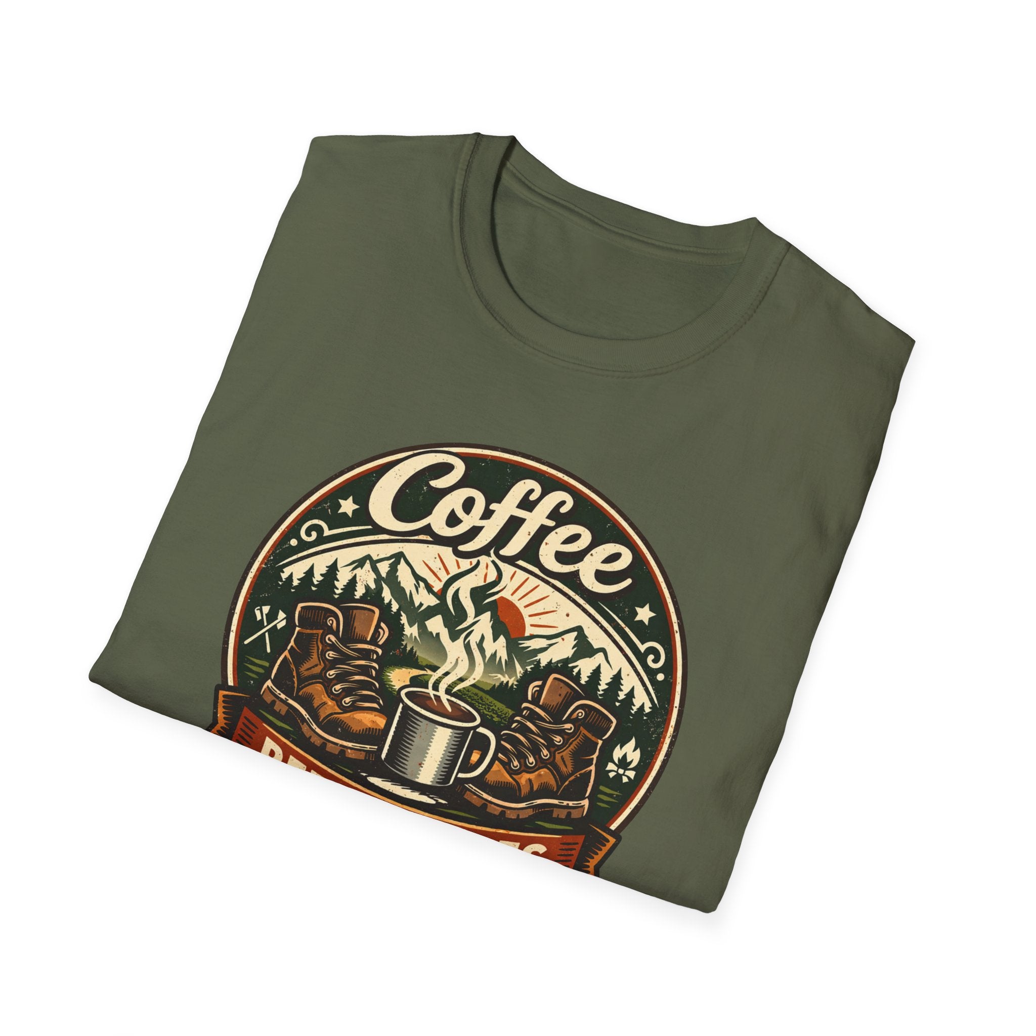 Coffee Before Miles Badge T-Shirt