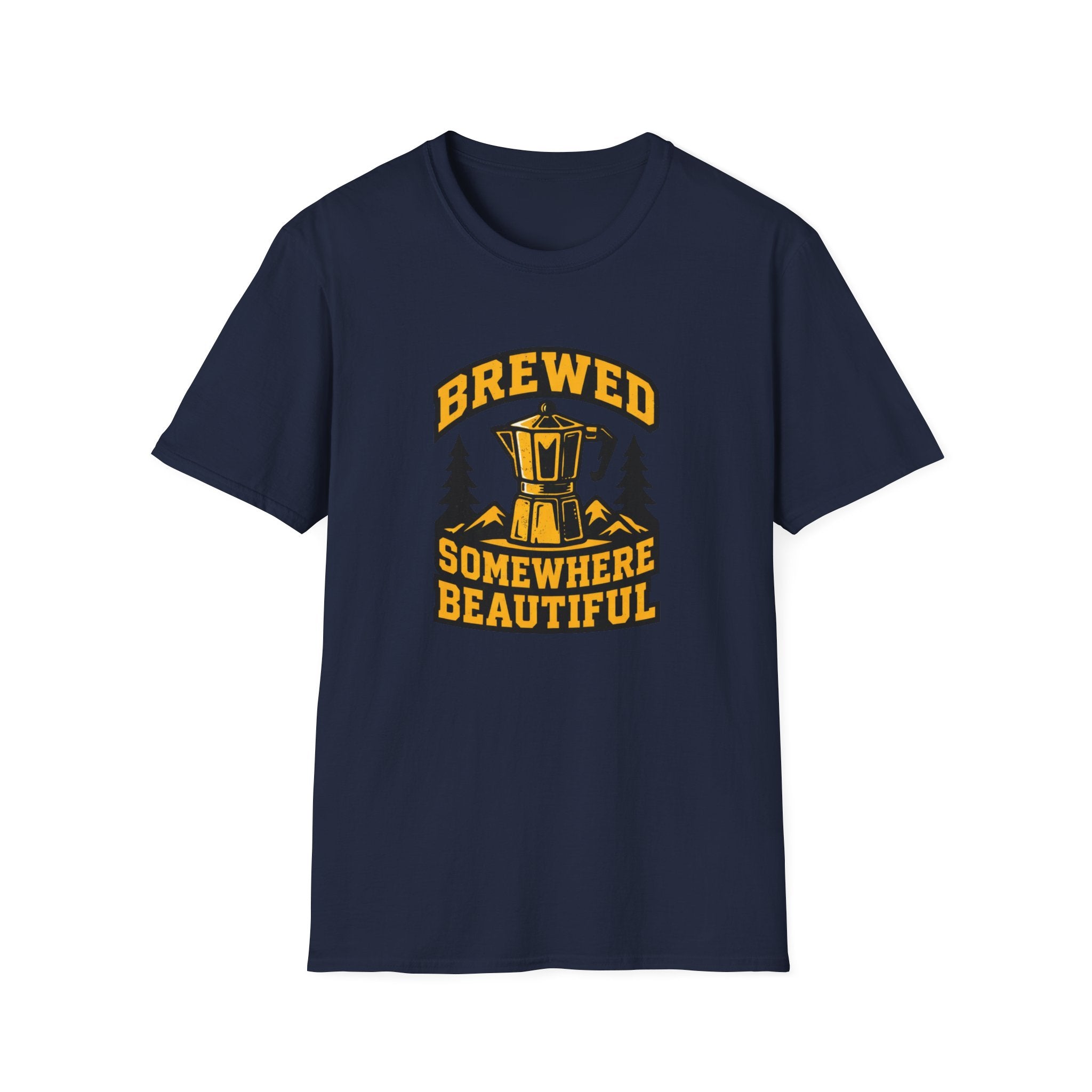 Brewed Somewhere Beautiful Coffee Pot T-Shirt