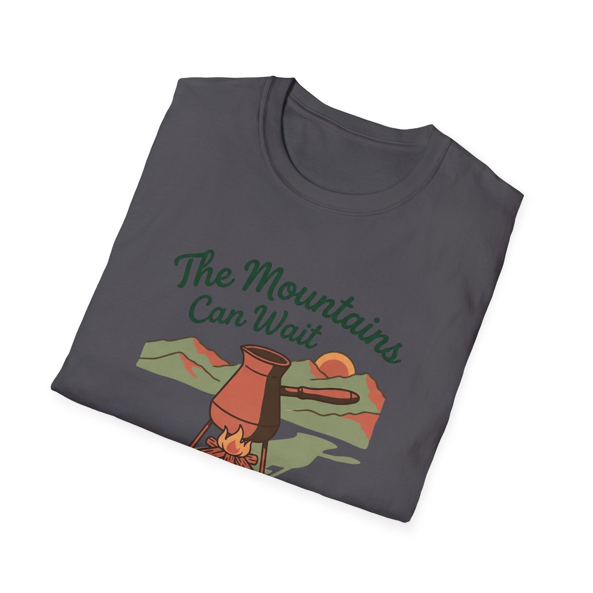 The Mountains Can Wait Campfire Coffee Pot T-shirt