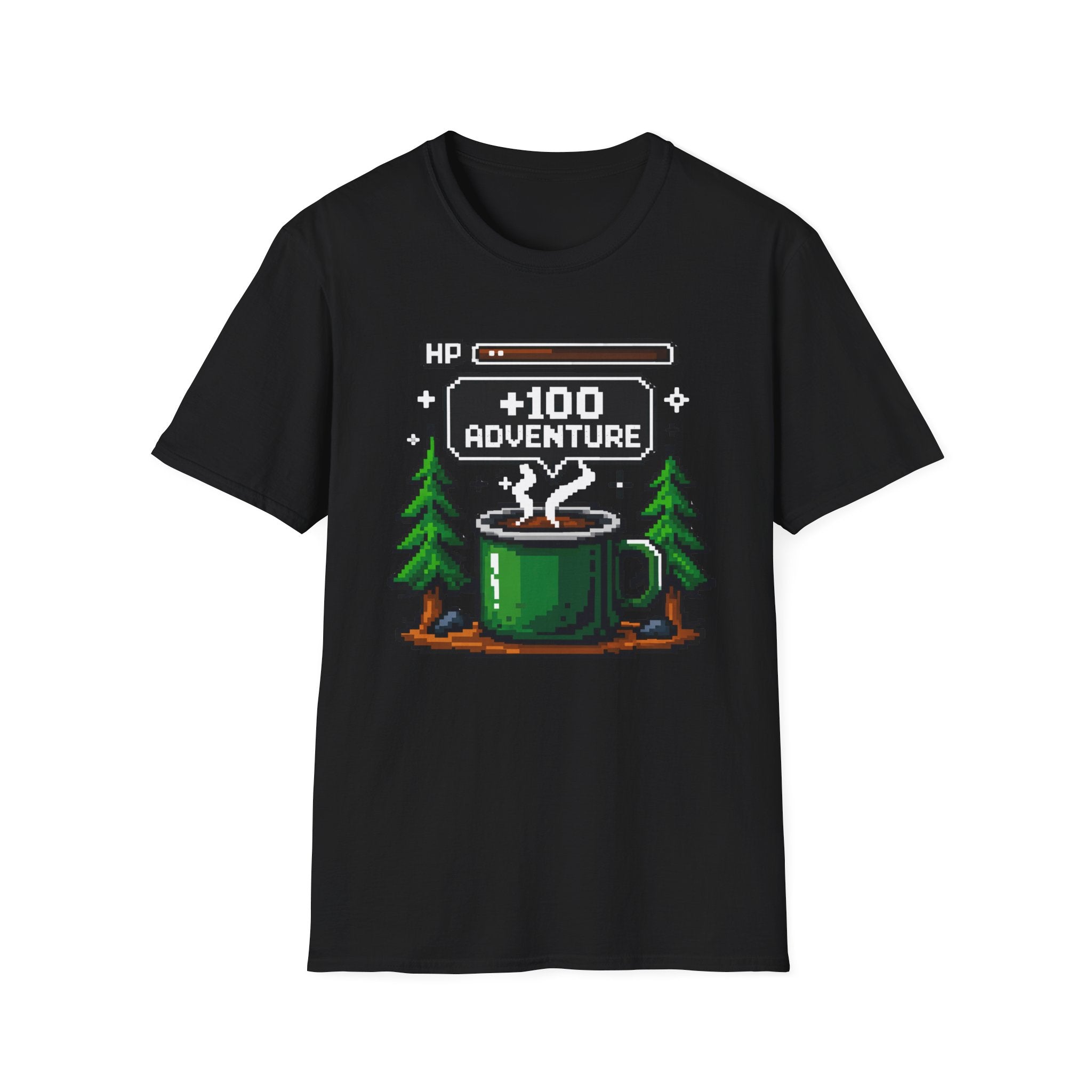 +100 Adventure Pixel Art Retro Gamer Camp Mug T-shirt