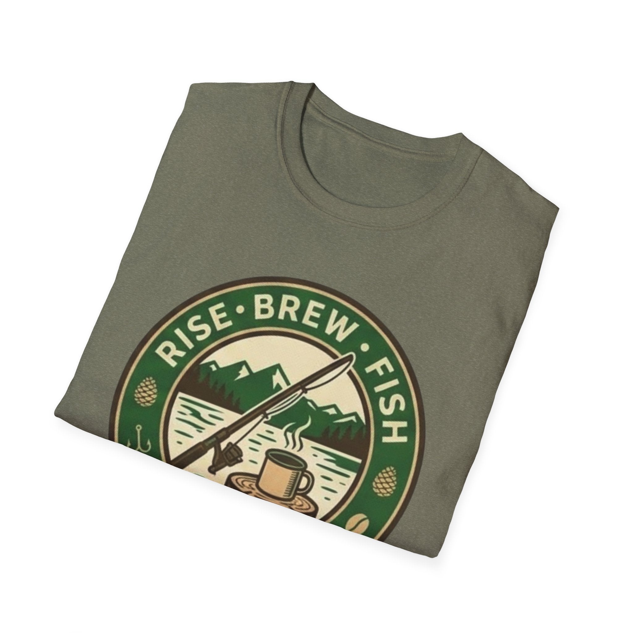 Rise Brew Fish Camp Life Vintage Badge T-shirt
