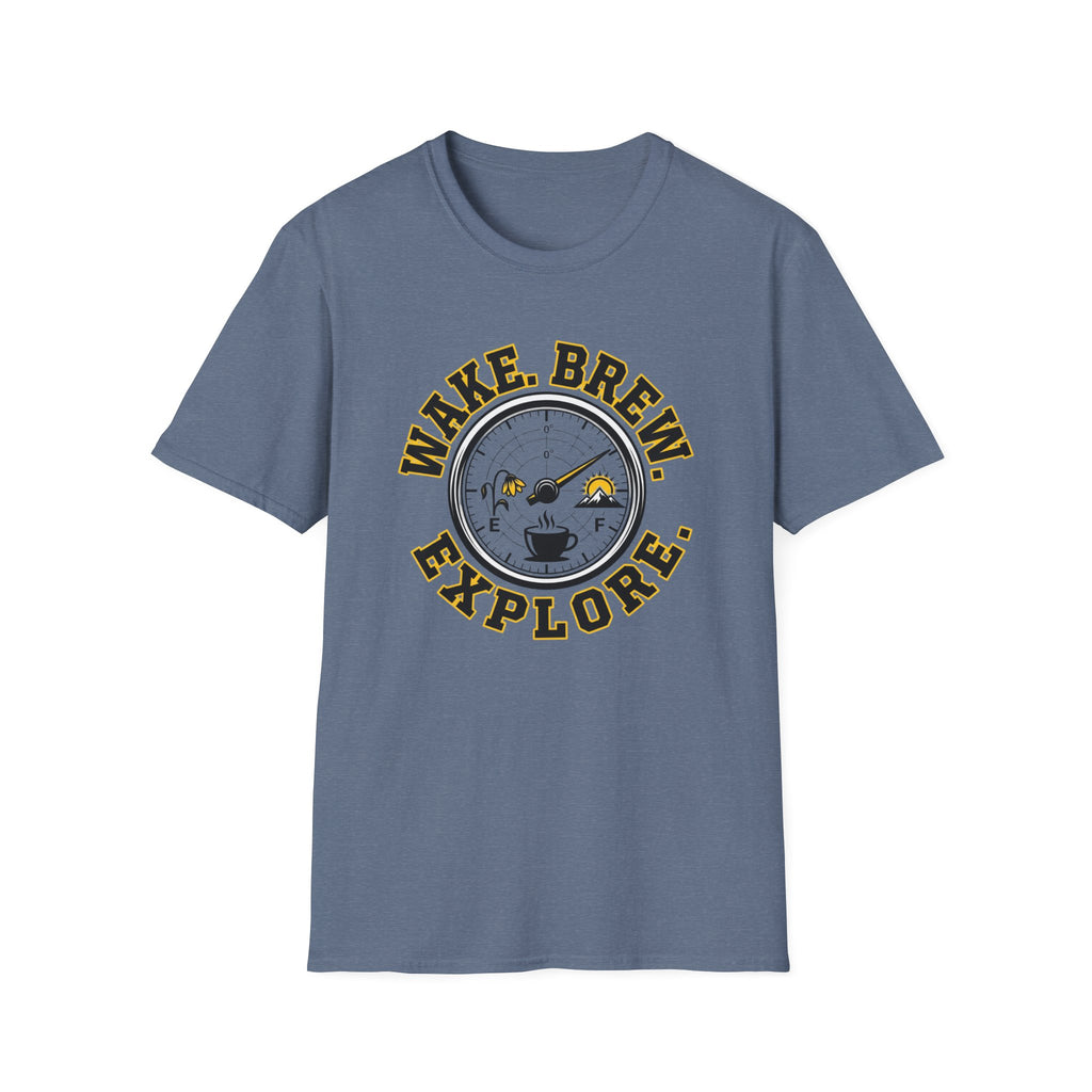 Wake Brew Explore Fuel Design T-Shirt