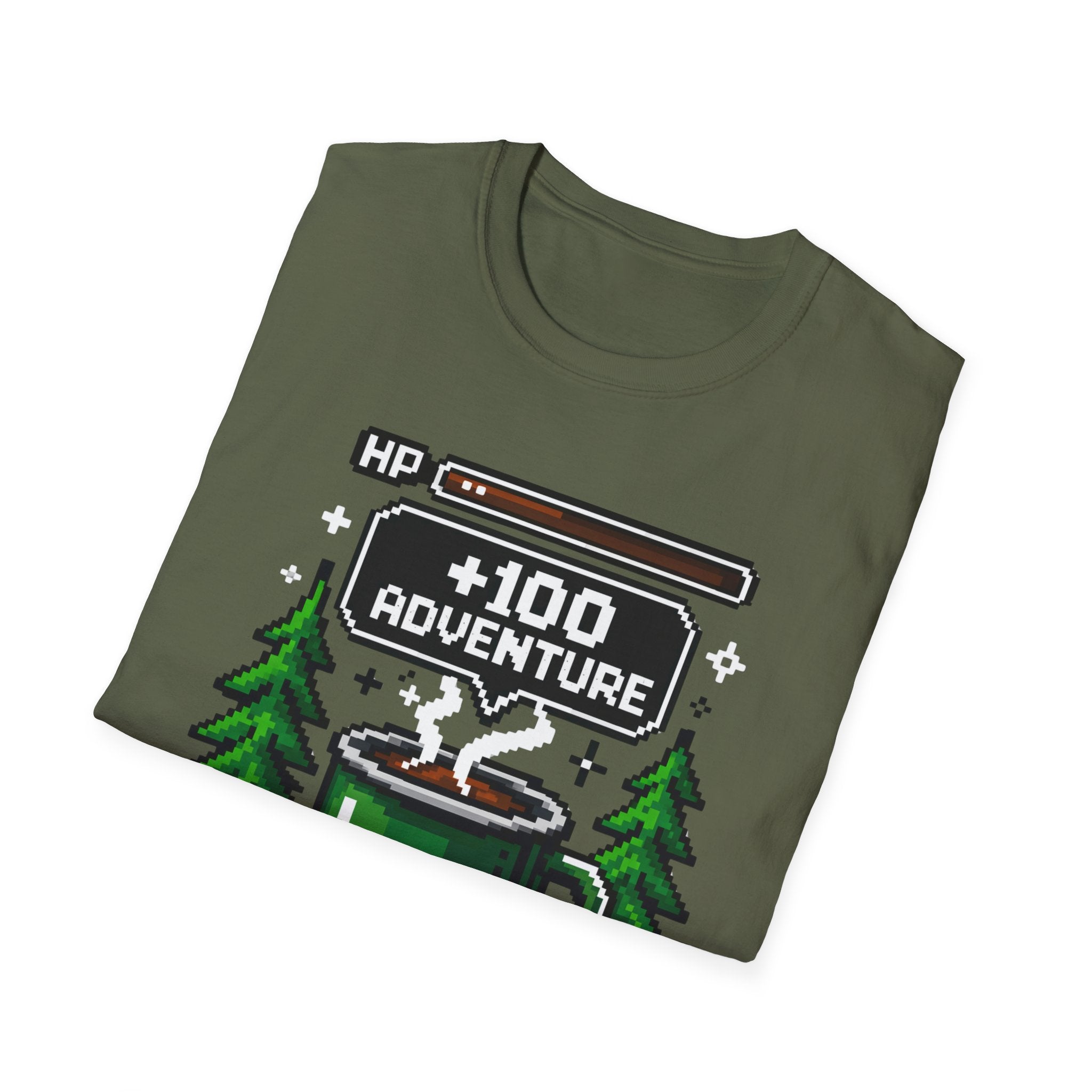 +100 Adventure Pixel Art Retro Gamer Camp Mug T-shirt