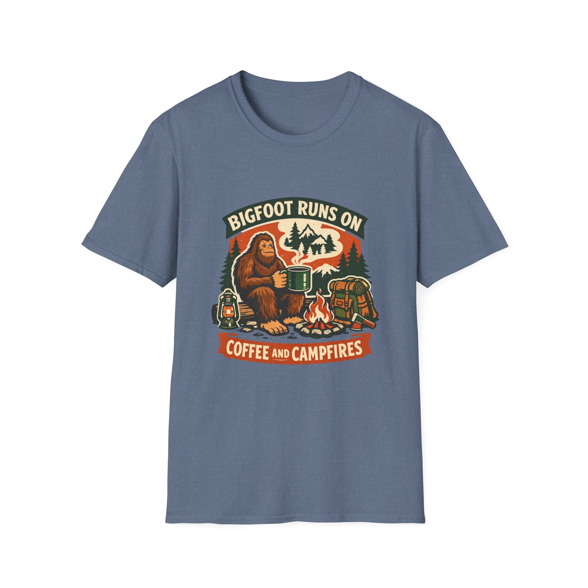Bigfoot Runs On Coffee And Campfires T-Shirt