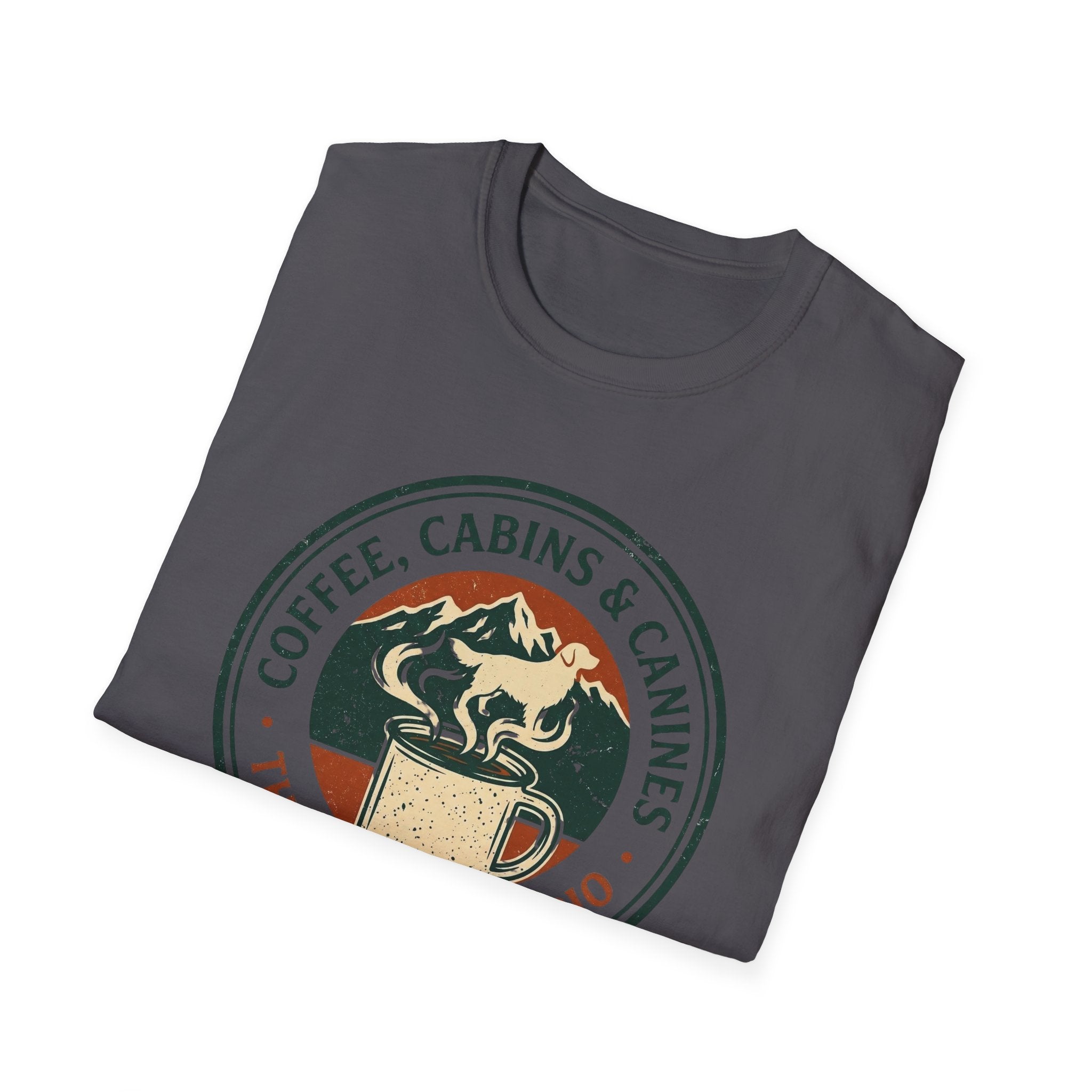 Coffee, Cabins & Canines - The Essential Trio T-Shirt