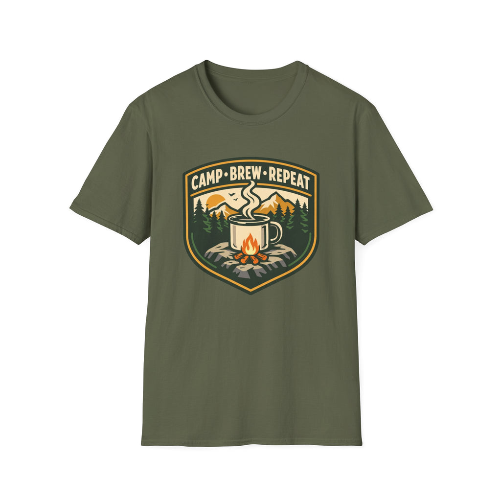 Camp . Brew . Repeat Badge T-Shirt