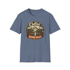 Coffee Before Miles Badge T-Shirt