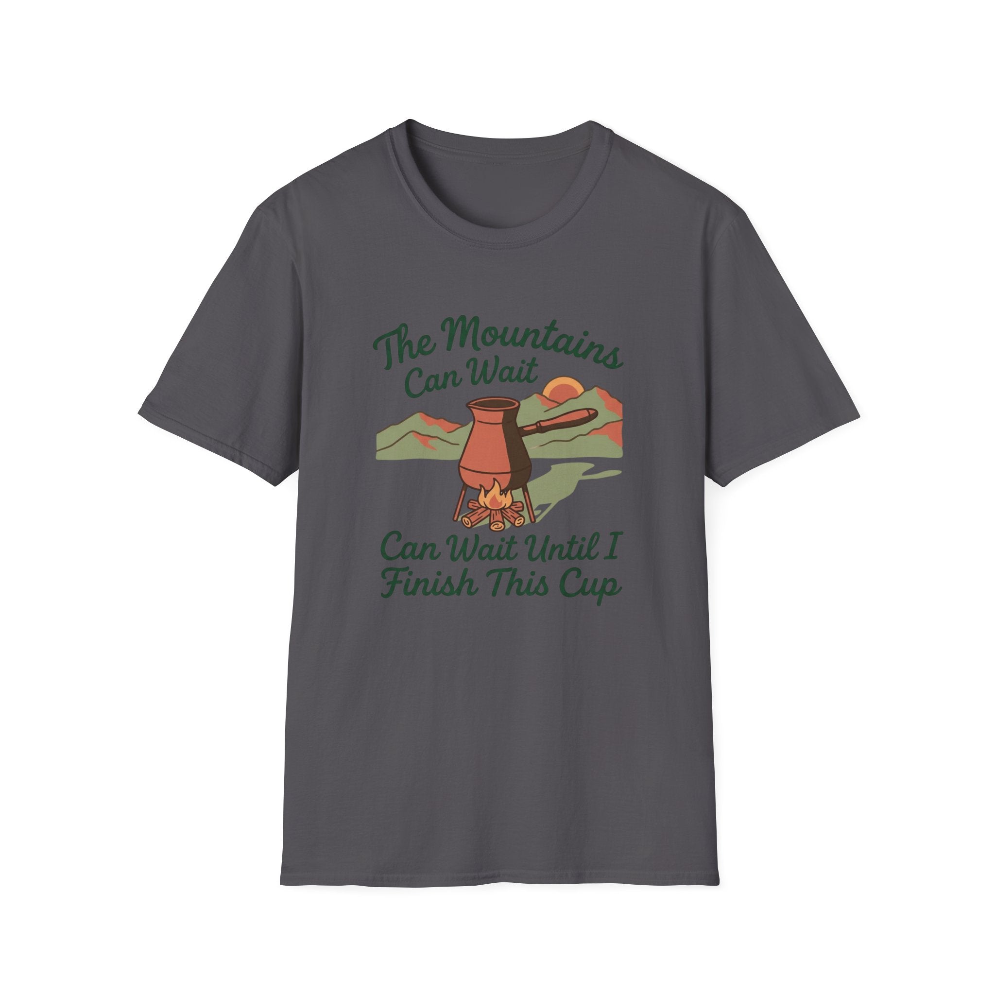 The Mountains Can Wait Campfire Coffee Pot T-shirt