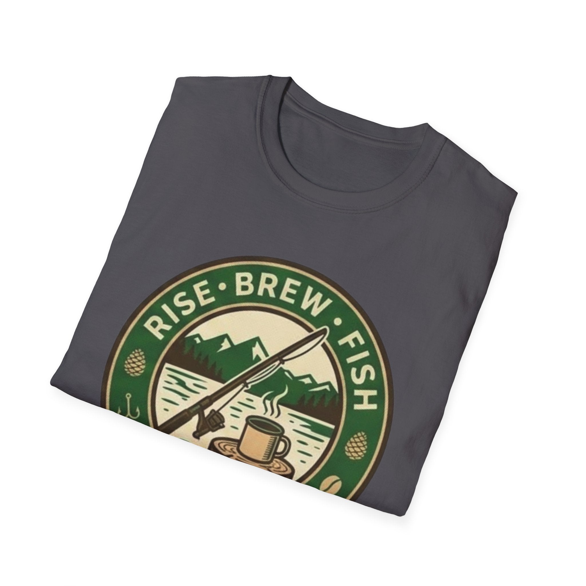 Rise Brew Fish Camp Life Vintage Badge T-shirt