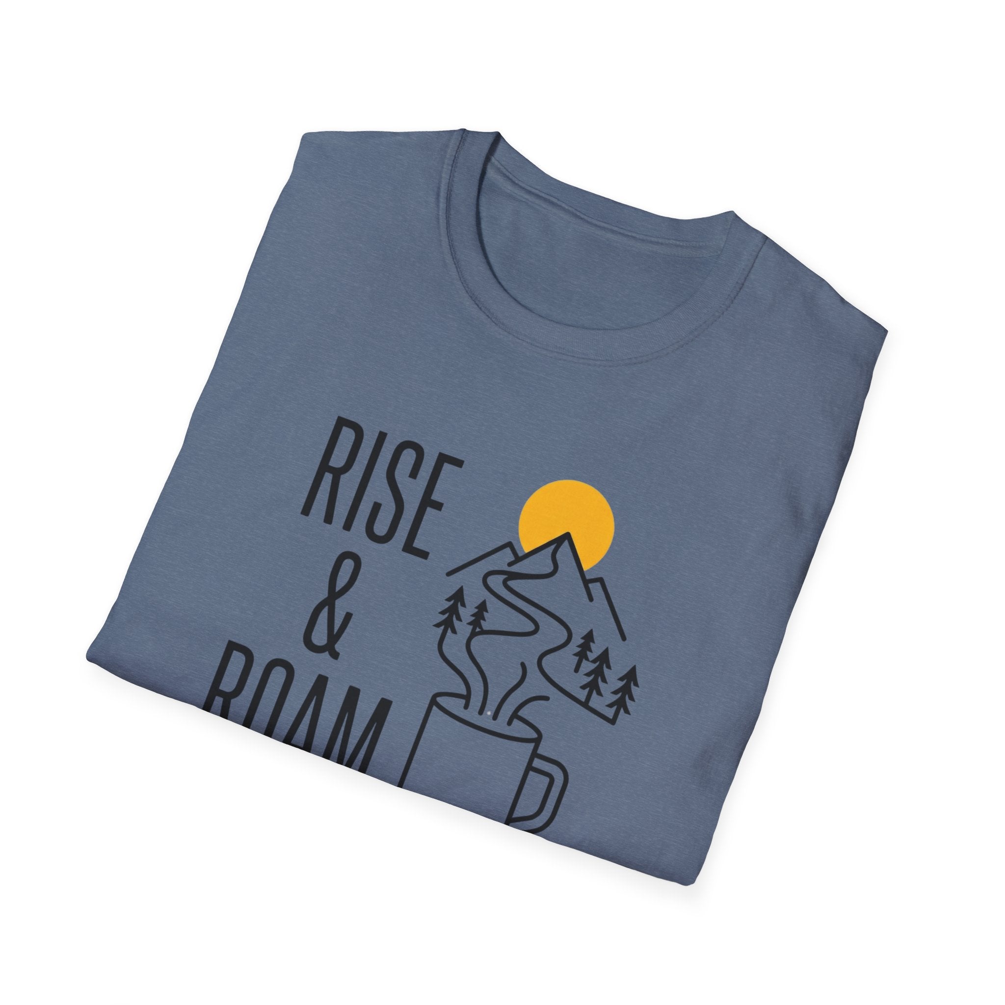 Rise and Roam Morning Mountain Mug Silhouette T-shirt
