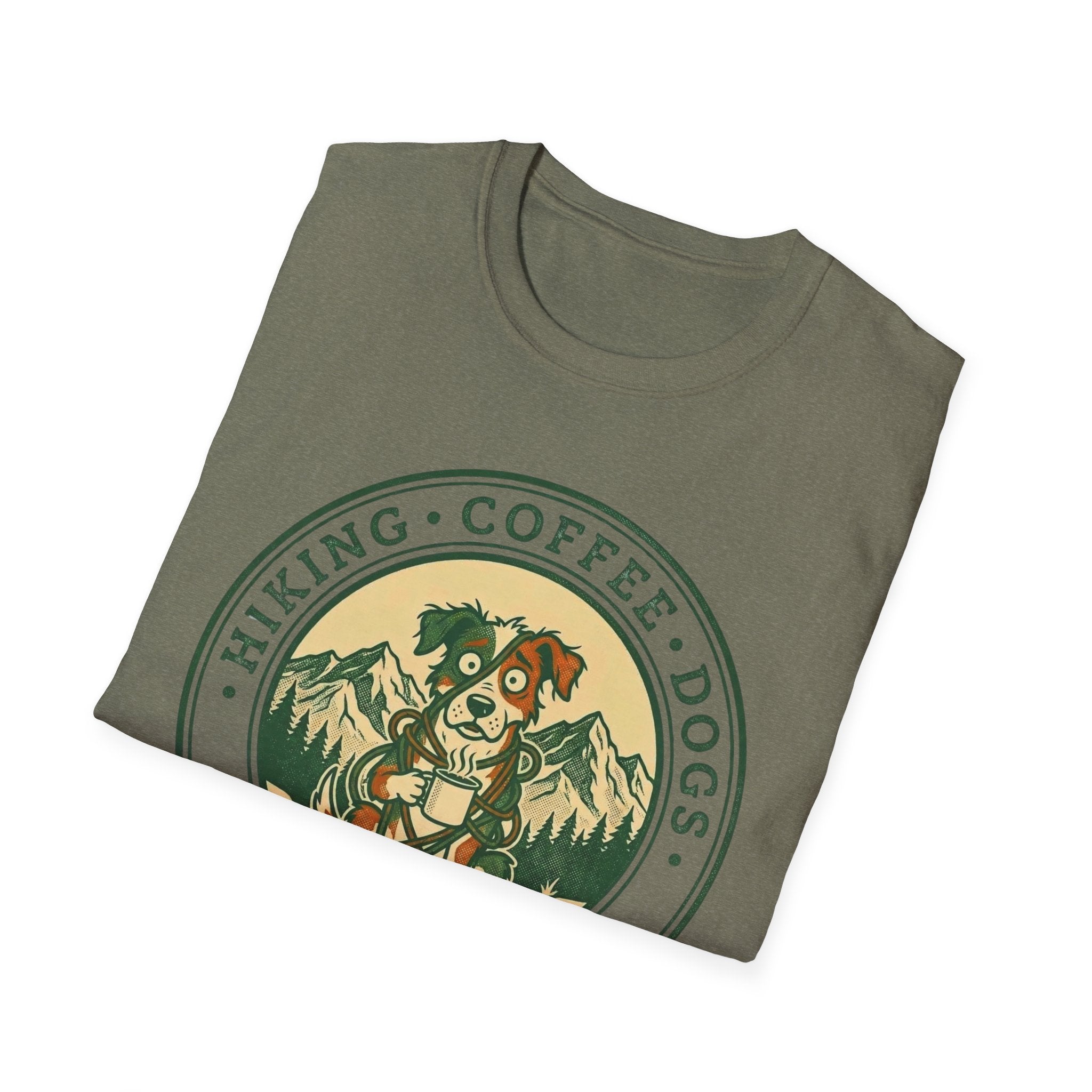 Hiking . Coffee . Dogs . What Could Go Wrong Funny T-Shirt