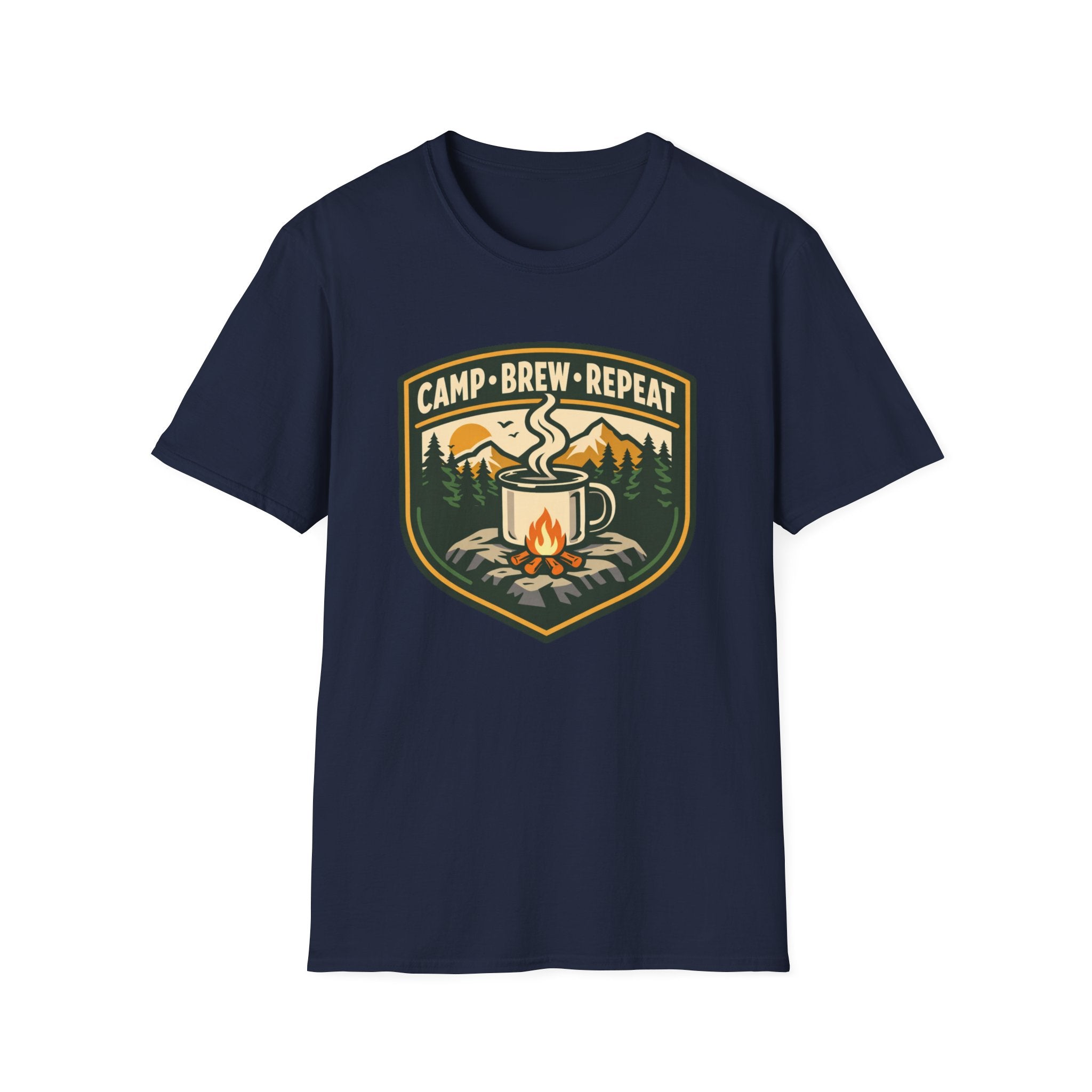 Camp . Brew . Repeat Badge T-Shirt