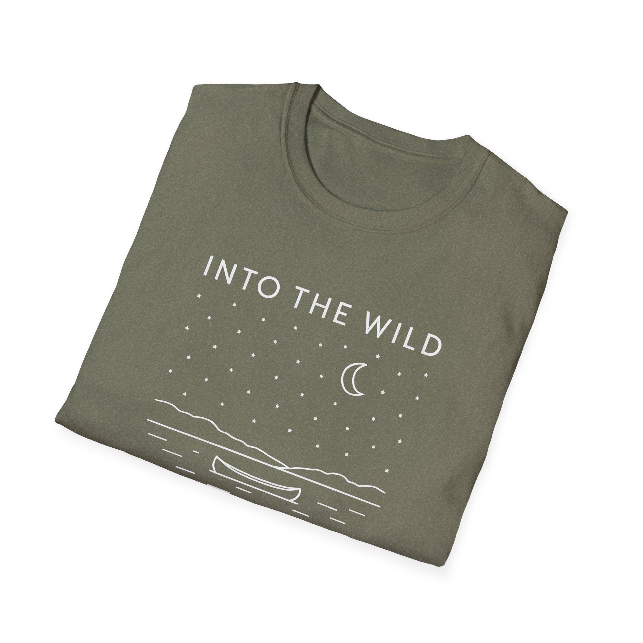 Into The Wild Moonlit Night Boat T-Shirt