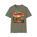 Coffee Before Adventure T-Shirt | Camper Van, Sunrise Camping Graphic