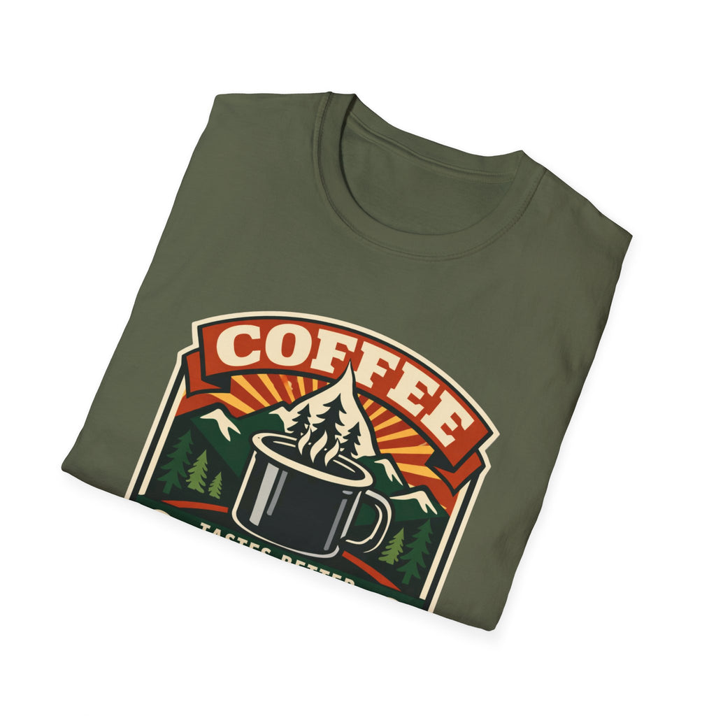 Coffee Tastes Better Outdoors T-Shirt
