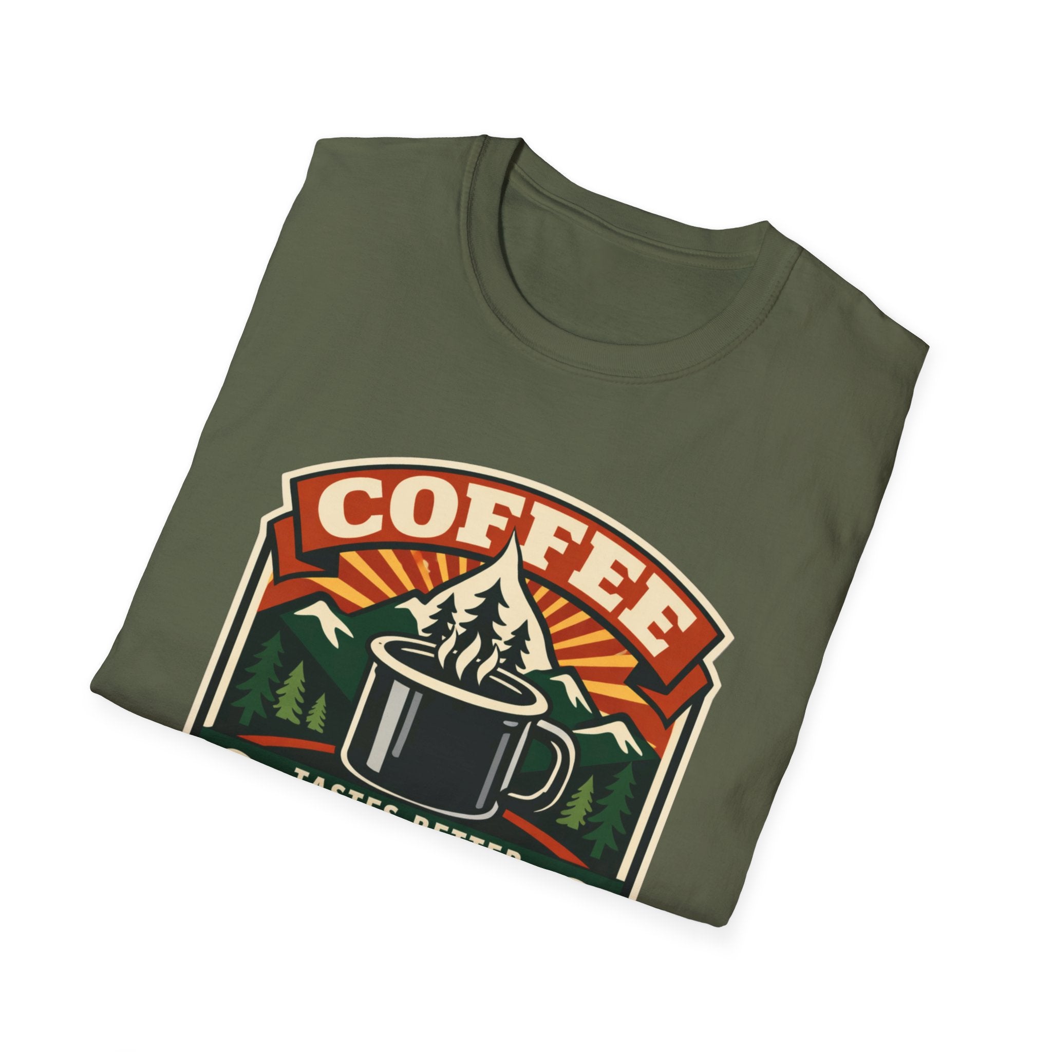 Coffee Tastes Better Outdoors T-Shirt