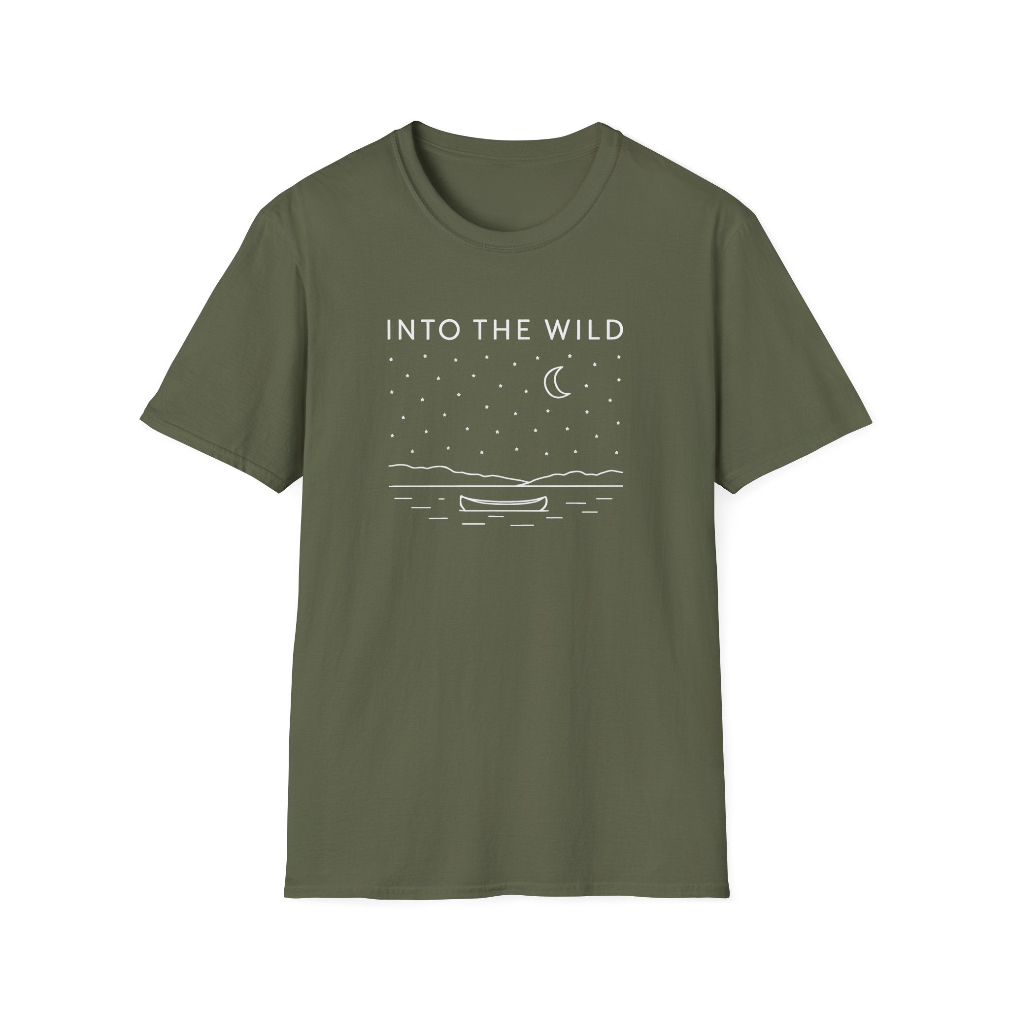 Into The Wild Moonlit Night Boat T-Shirt