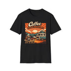 Coffee Before Adventure T-Shirt | Camper Van, Sunrise Camping Graphic