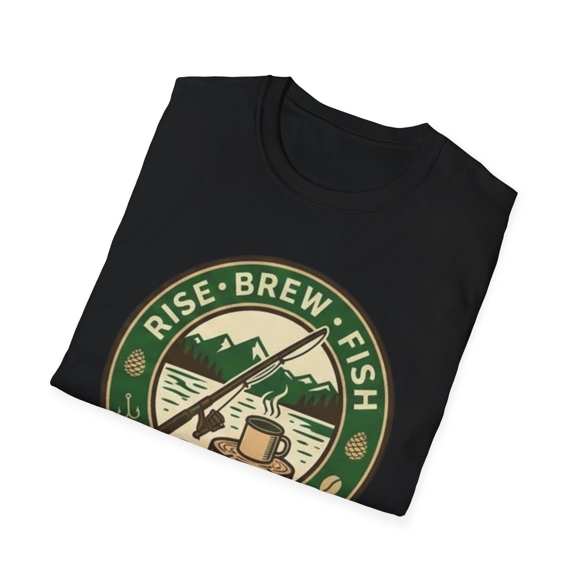 Rise Brew Fish Camp Life Vintage Badge T-shirt