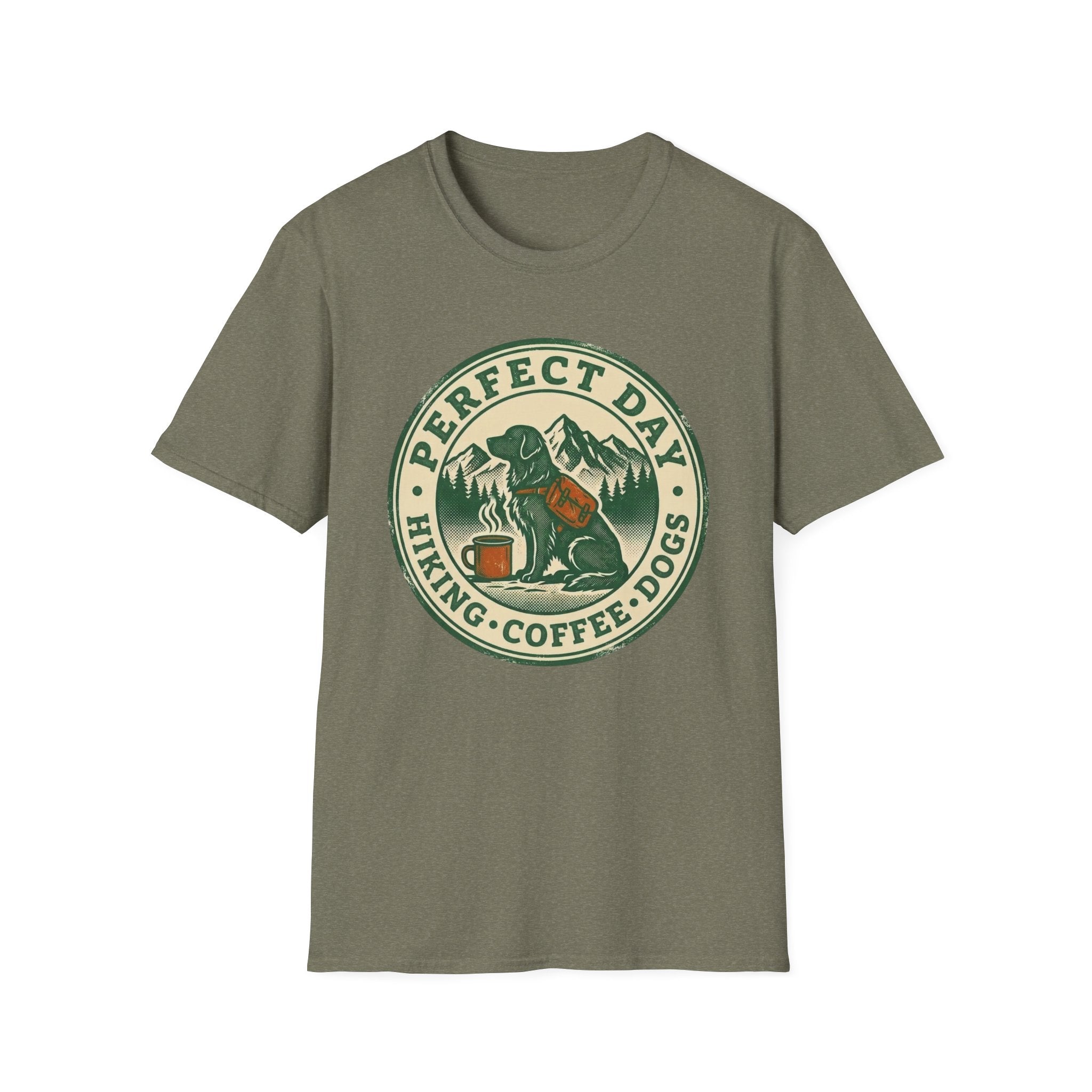 Perfect Day - Hiking Coffee Dogs T-Shirt