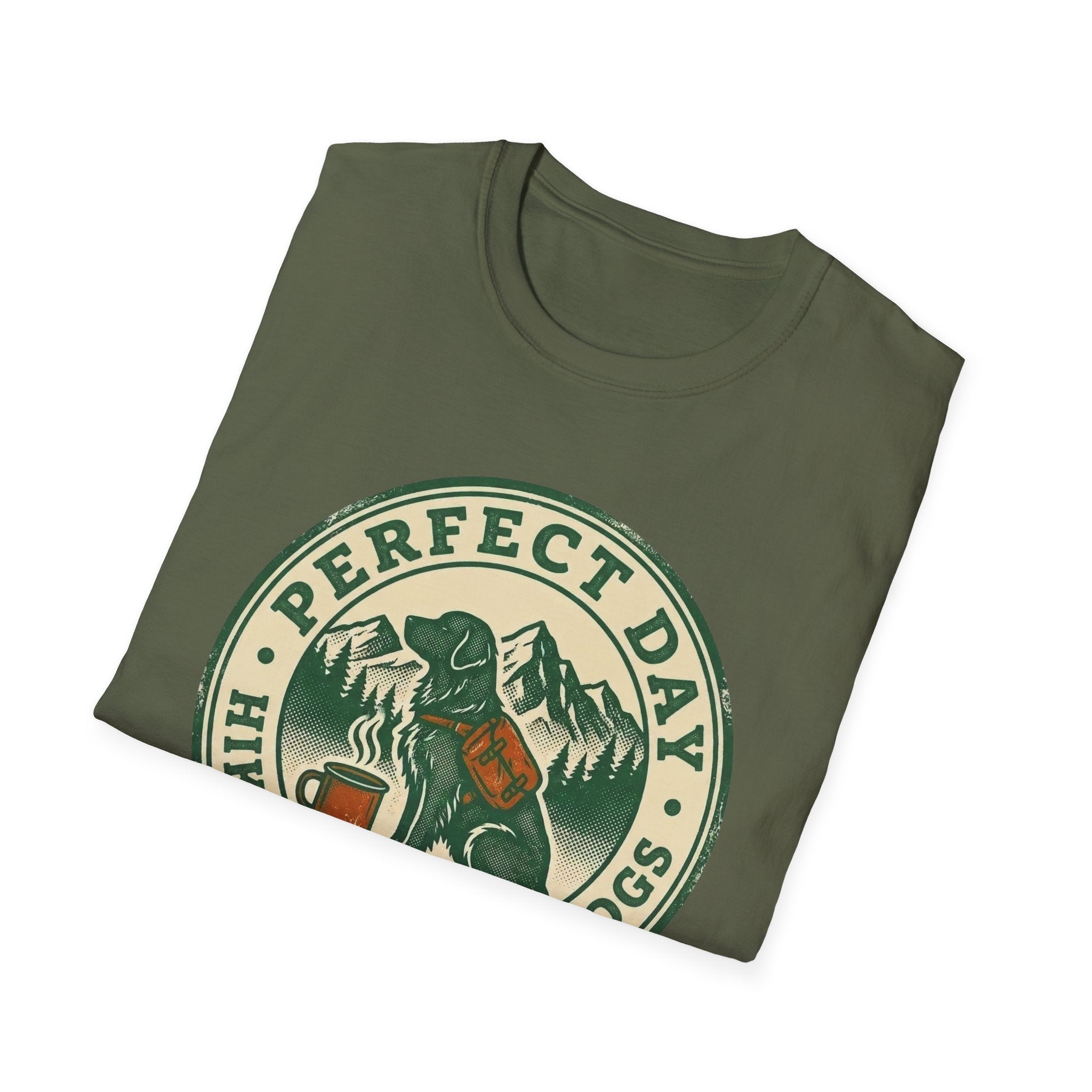 Perfect Day - Hiking Coffee Dogs T-Shirt