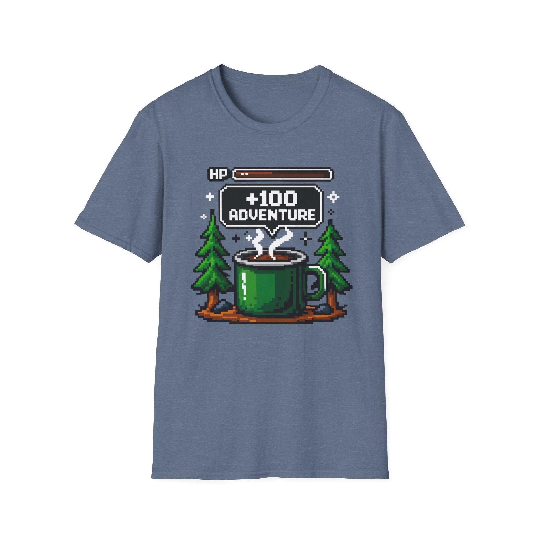 +100 Adventure Pixel Art Retro Gamer Camp Mug T-shirt
