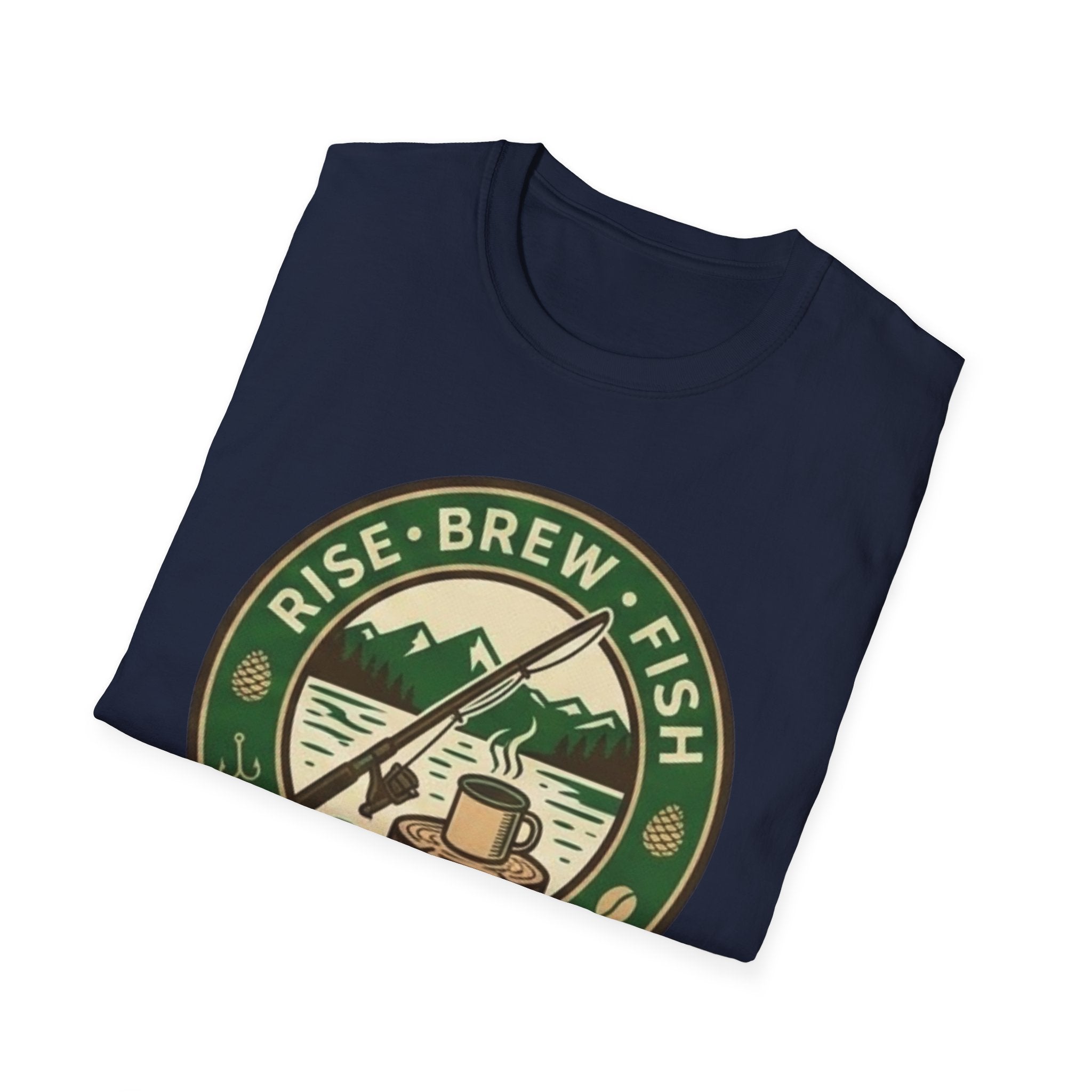 Rise Brew Fish Camp Life Vintage Badge T-shirt