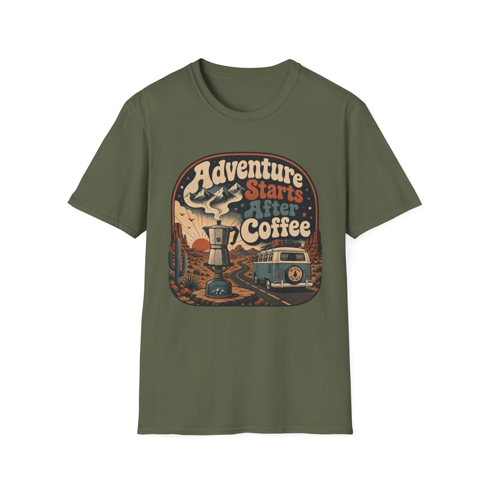 Adventure Starts After Coffee T-Shirt