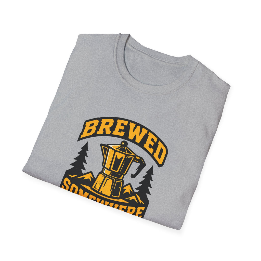 Brewed Somewhere Beautiful Coffee Pot T-Shirt