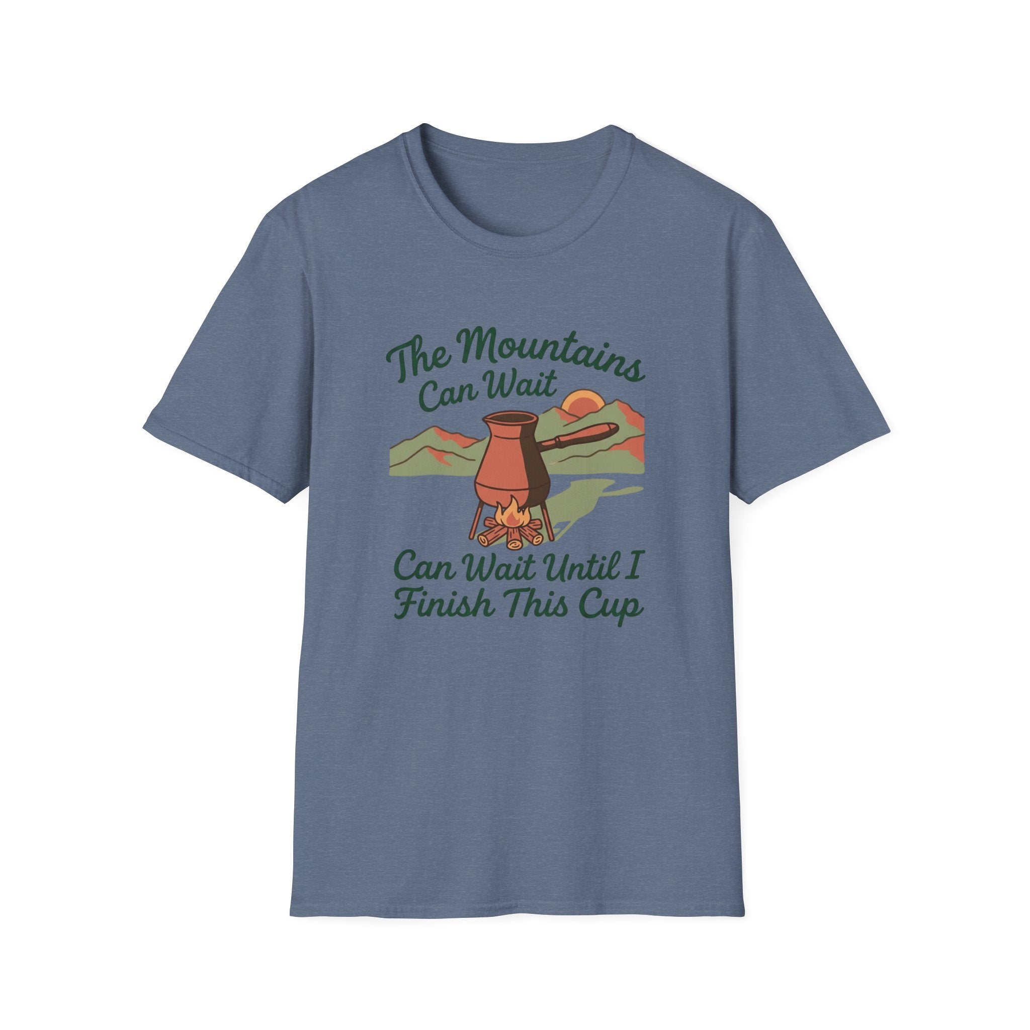 The Mountains Can Wait Campfire Coffee Pot T-shirt