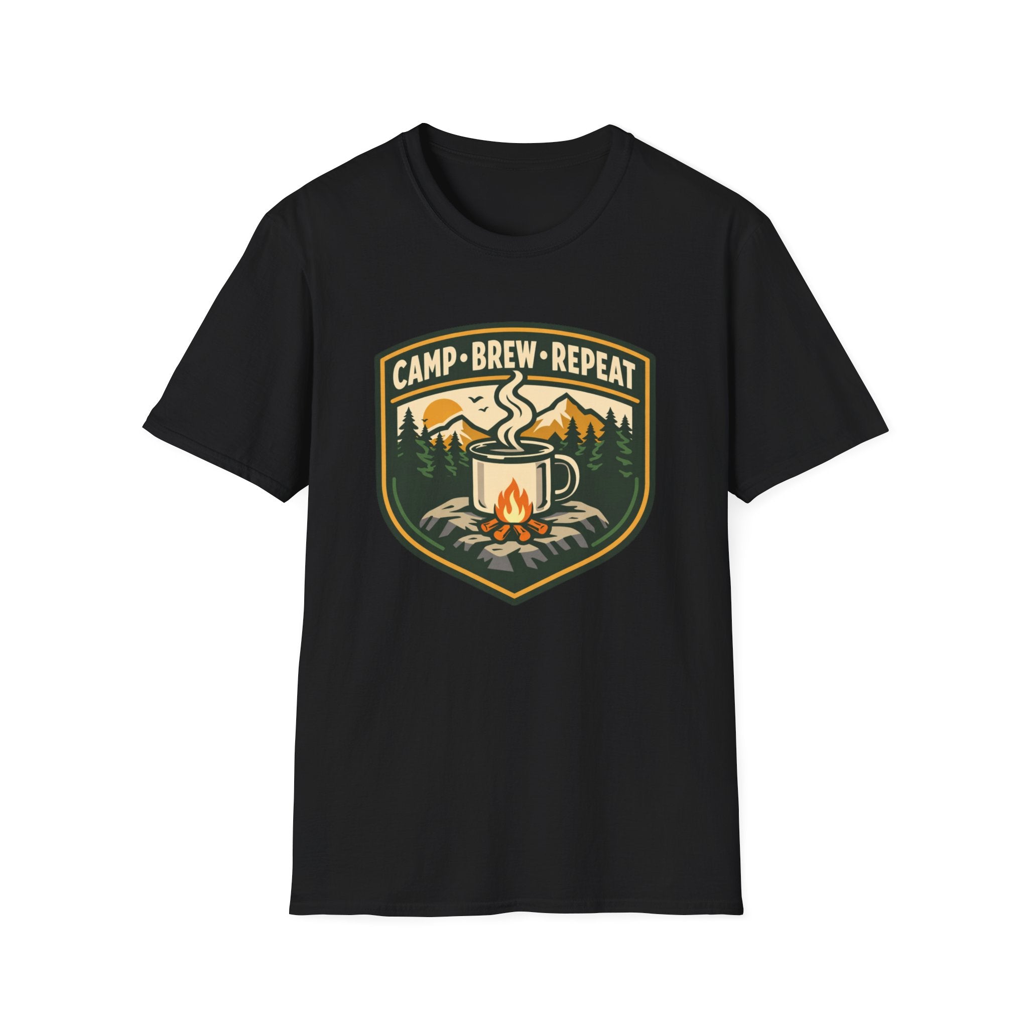 Camp . Brew . Repeat Badge T-Shirt