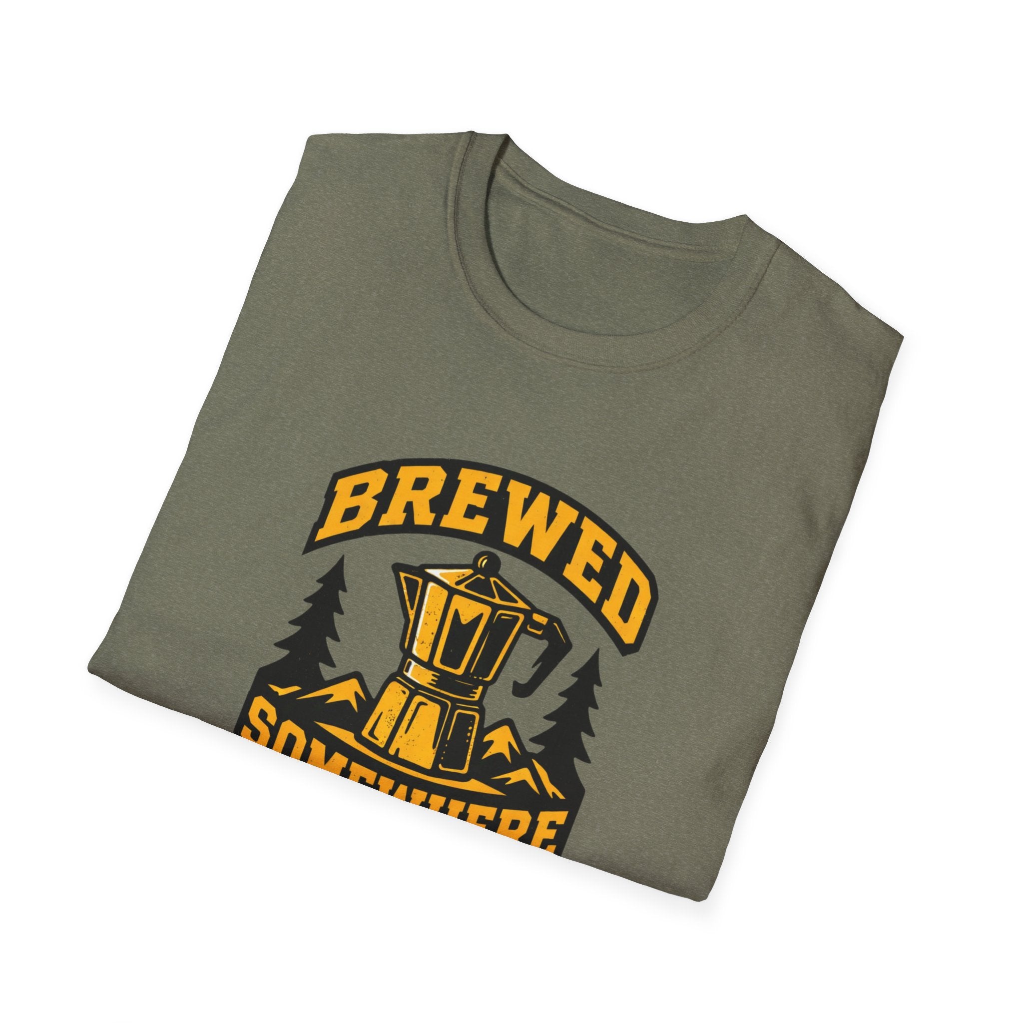 Brewed Somewhere Beautiful Coffee Pot T-Shirt