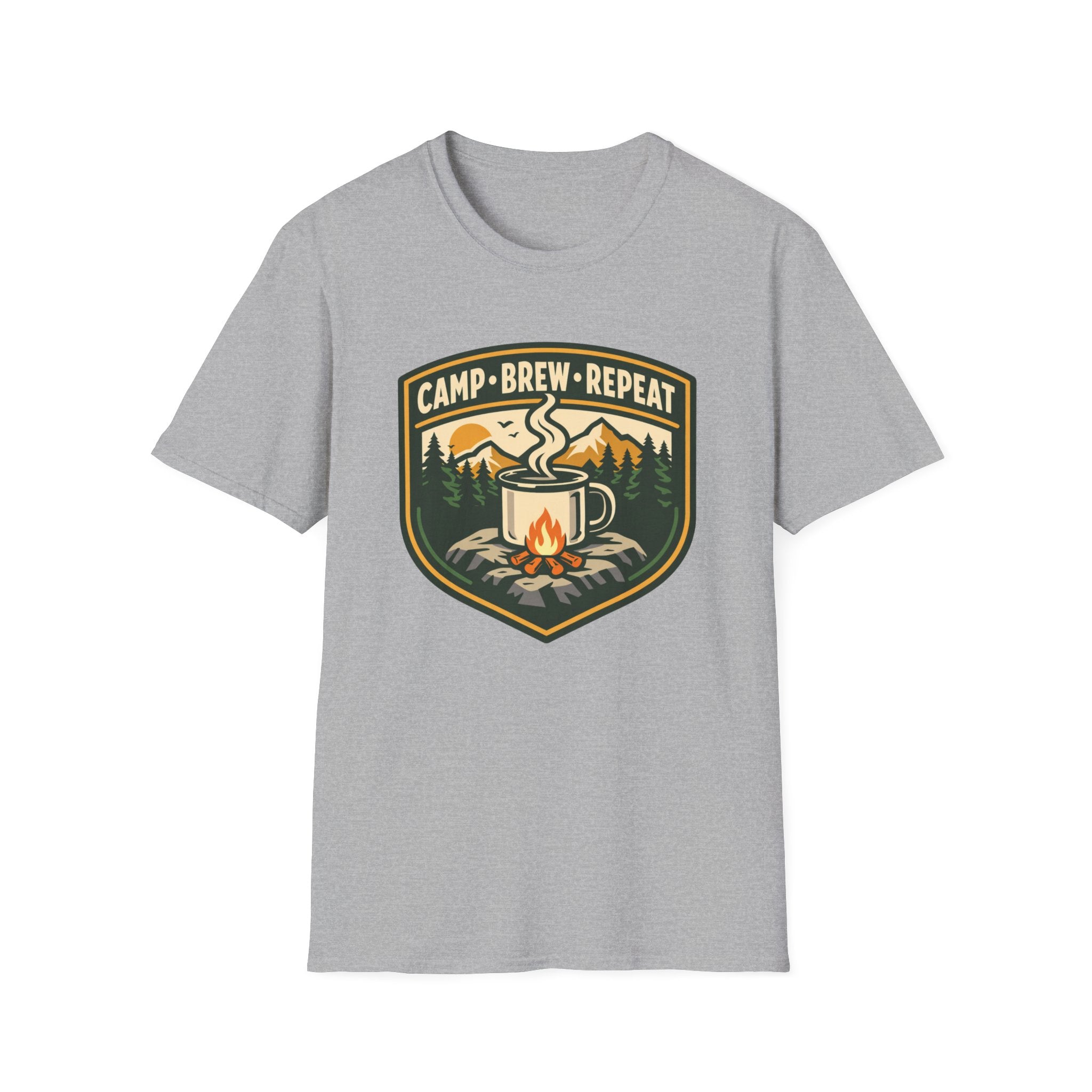 Camp . Brew . Repeat Badge T-Shirt