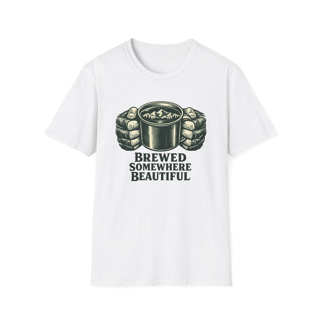 Brewed Somewhere Beautiful Metal T-Shirt