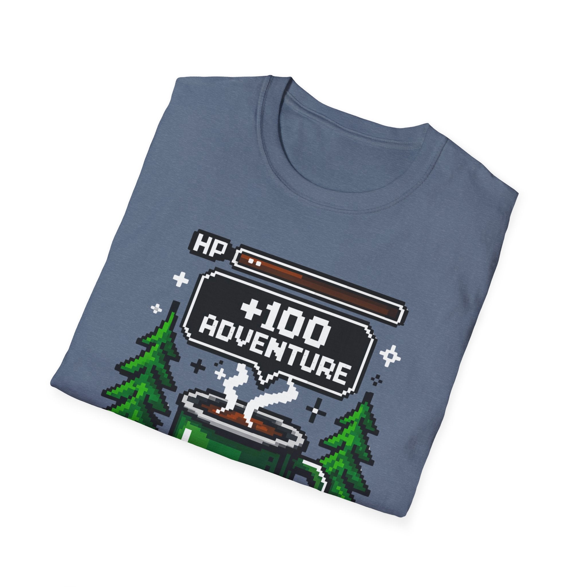 +100 Adventure Pixel Art Retro Gamer Camp Mug T-shirt