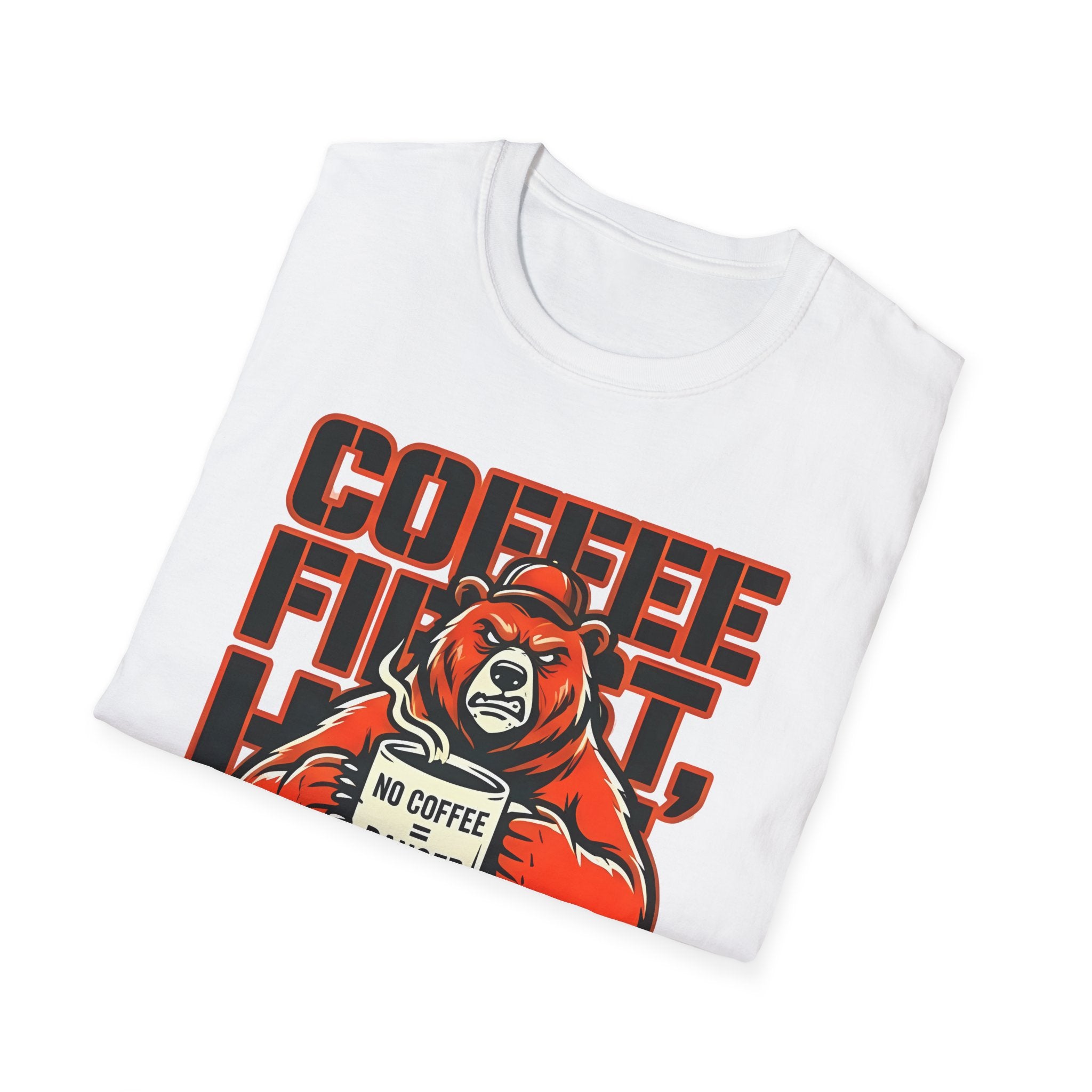 Coffee First Hike Later Funny Bear T-Shirt