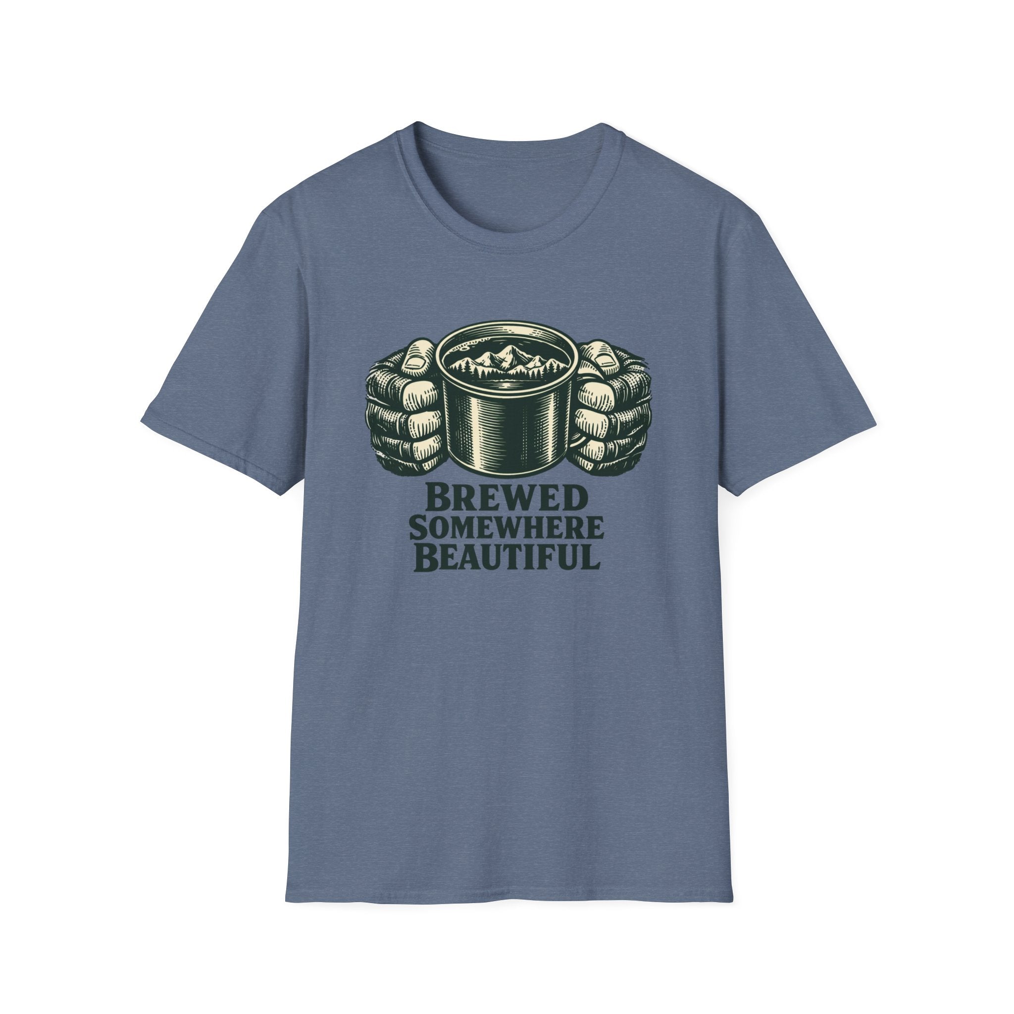 Brewed Somewhere Beautiful Metal T-Shirt