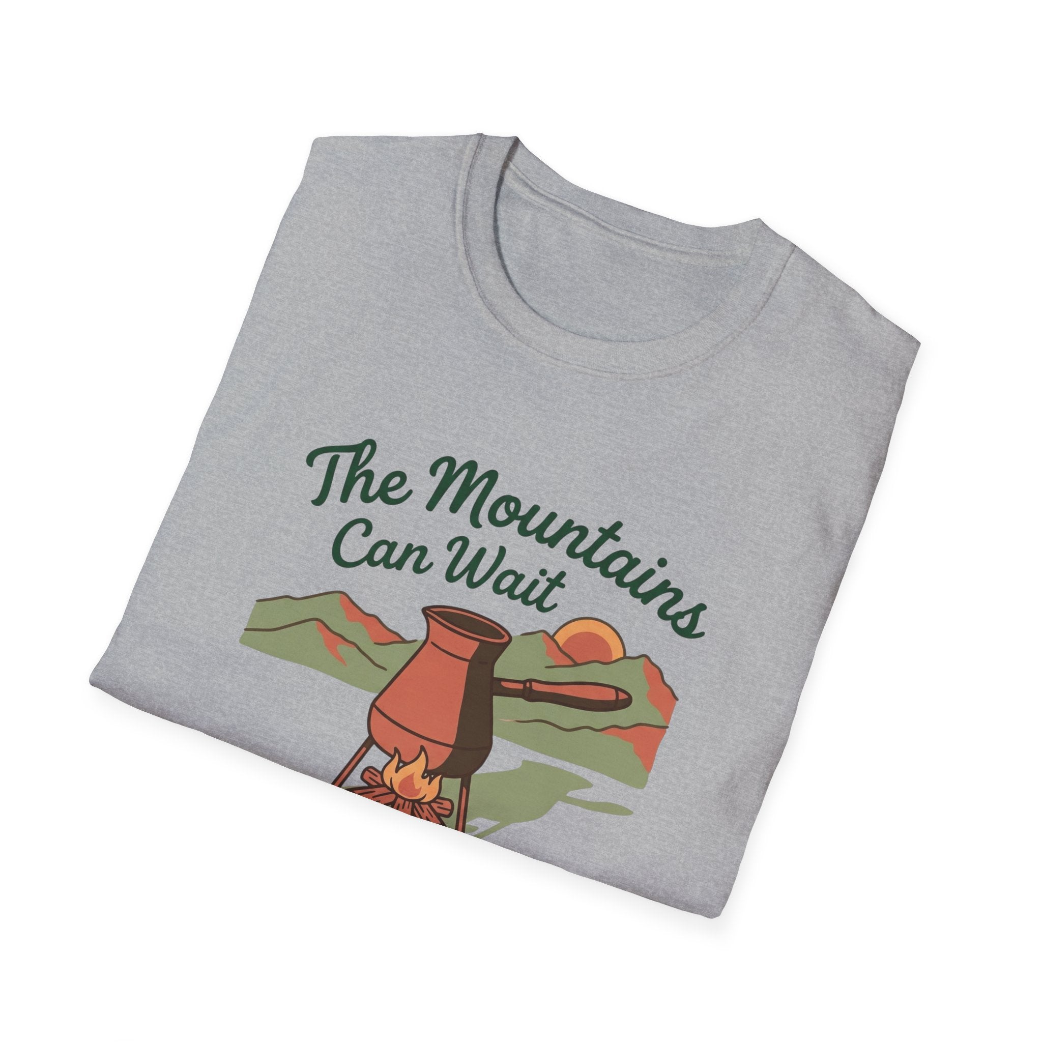 The Mountains Can Wait Campfire Coffee Pot T-shirt