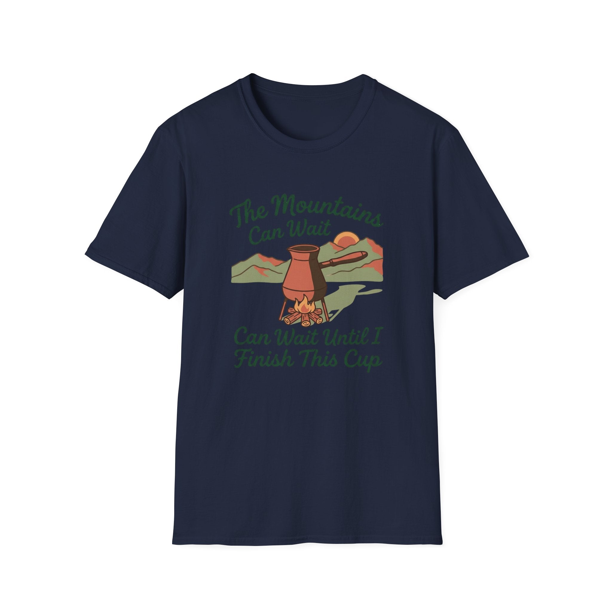 The Mountains Can Wait Campfire Coffee Pot T-shirt