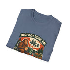 Bigfoot Runs On Coffee And Campfires T-Shirt