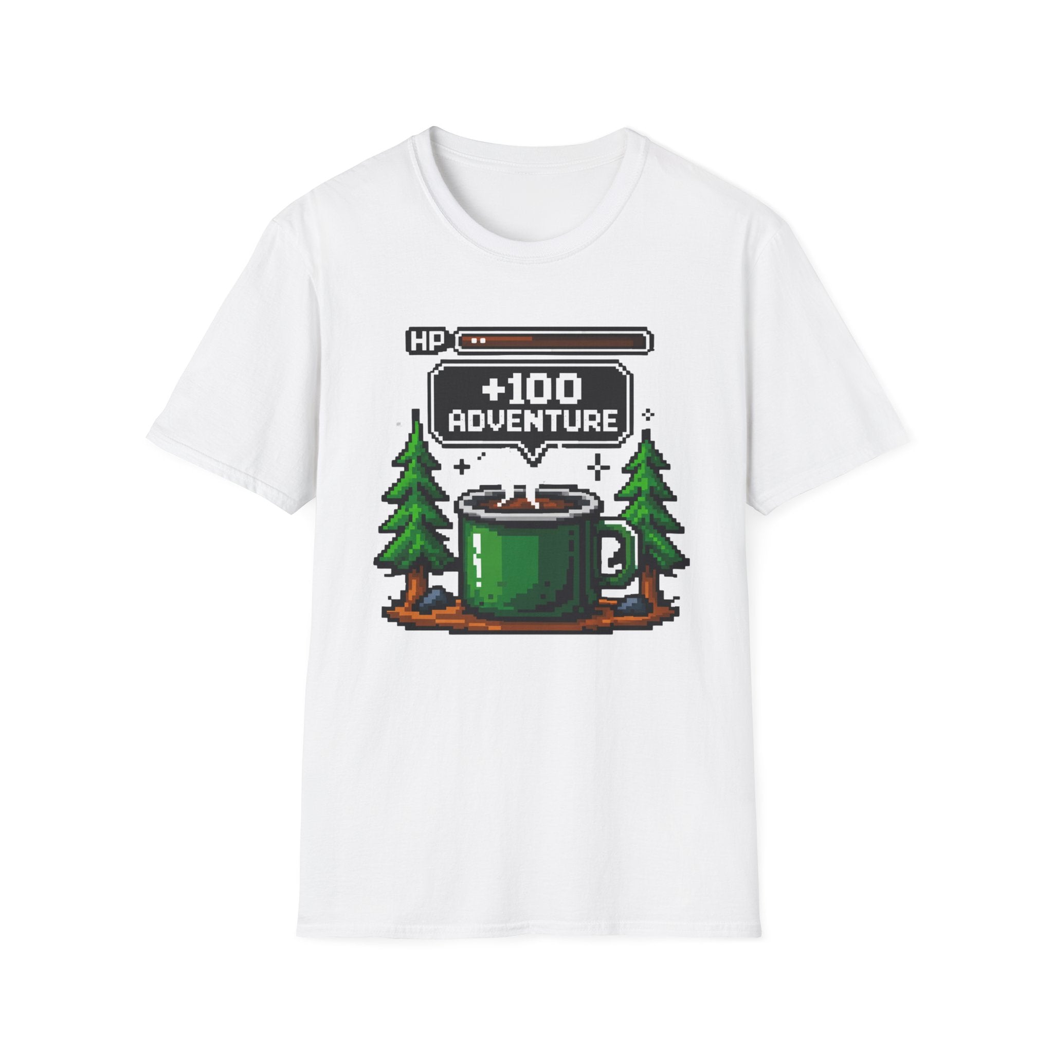 +100 Adventure Pixel Art Retro Gamer Camp Mug T-shirt