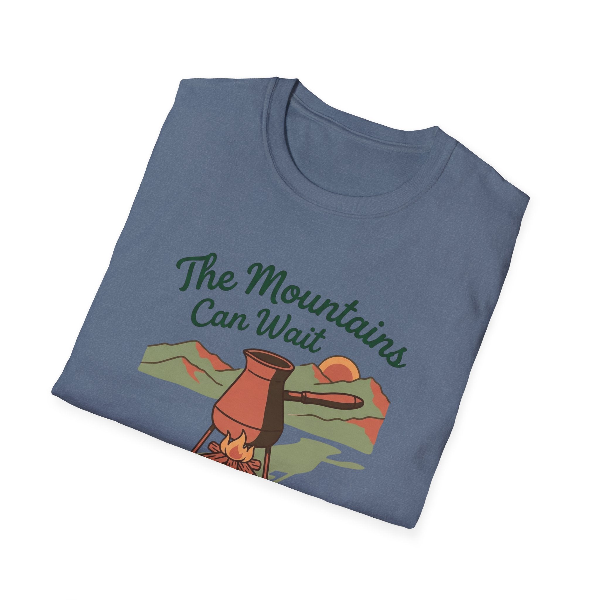 The Mountains Can Wait Campfire Coffee Pot T-shirt