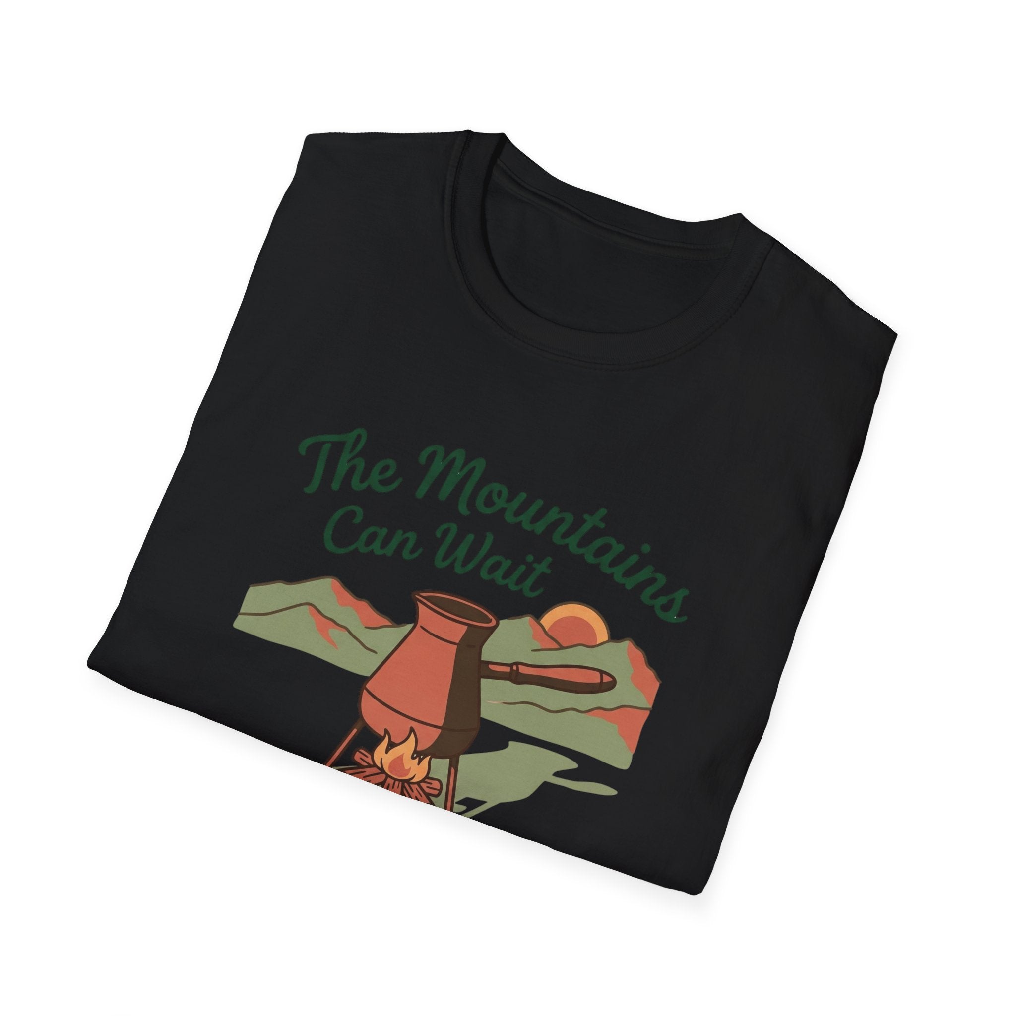 The Mountains Can Wait Campfire Coffee Pot T-shirt