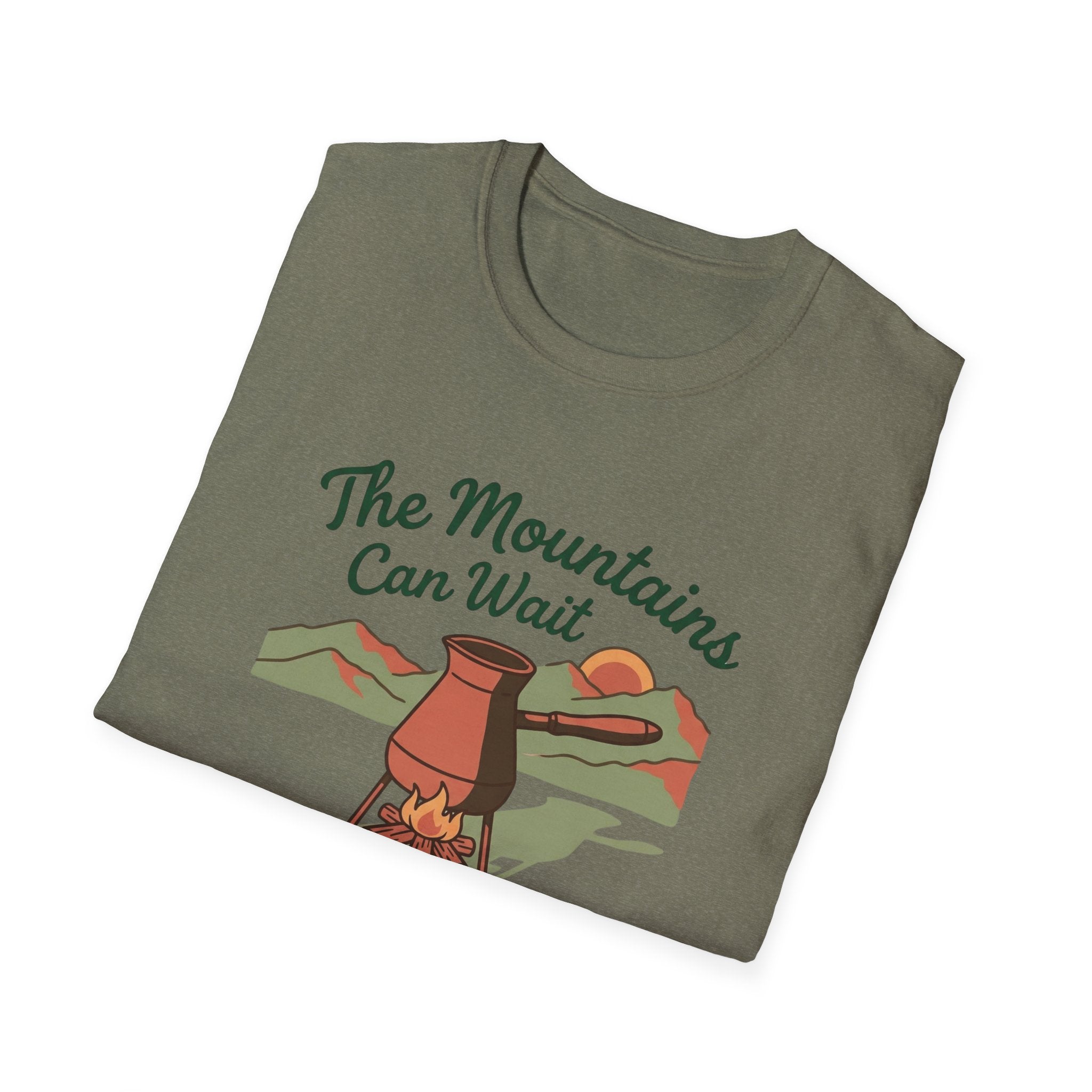 The Mountains Can Wait Campfire Coffee Pot T-shirt